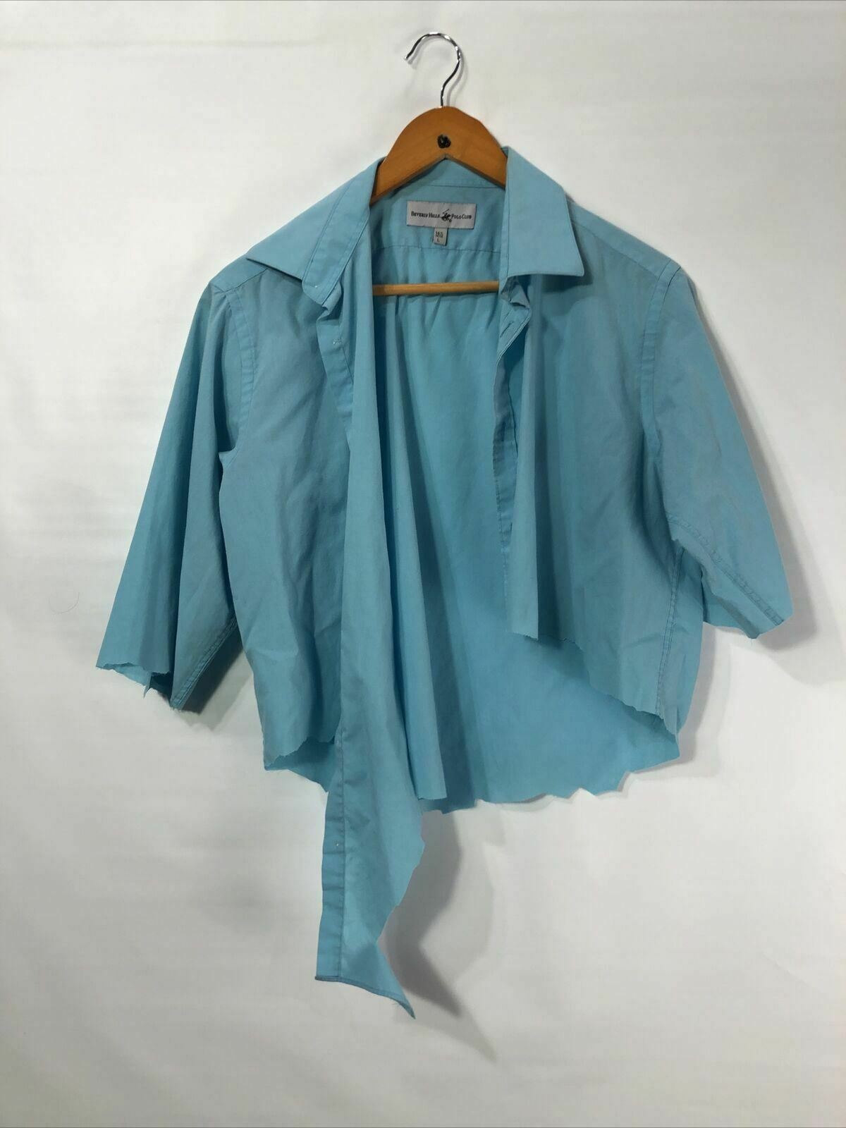 Drunk Shirt Polo Club Men's Short Sleeve Shirt Blue Custom Drunk Design LARGE