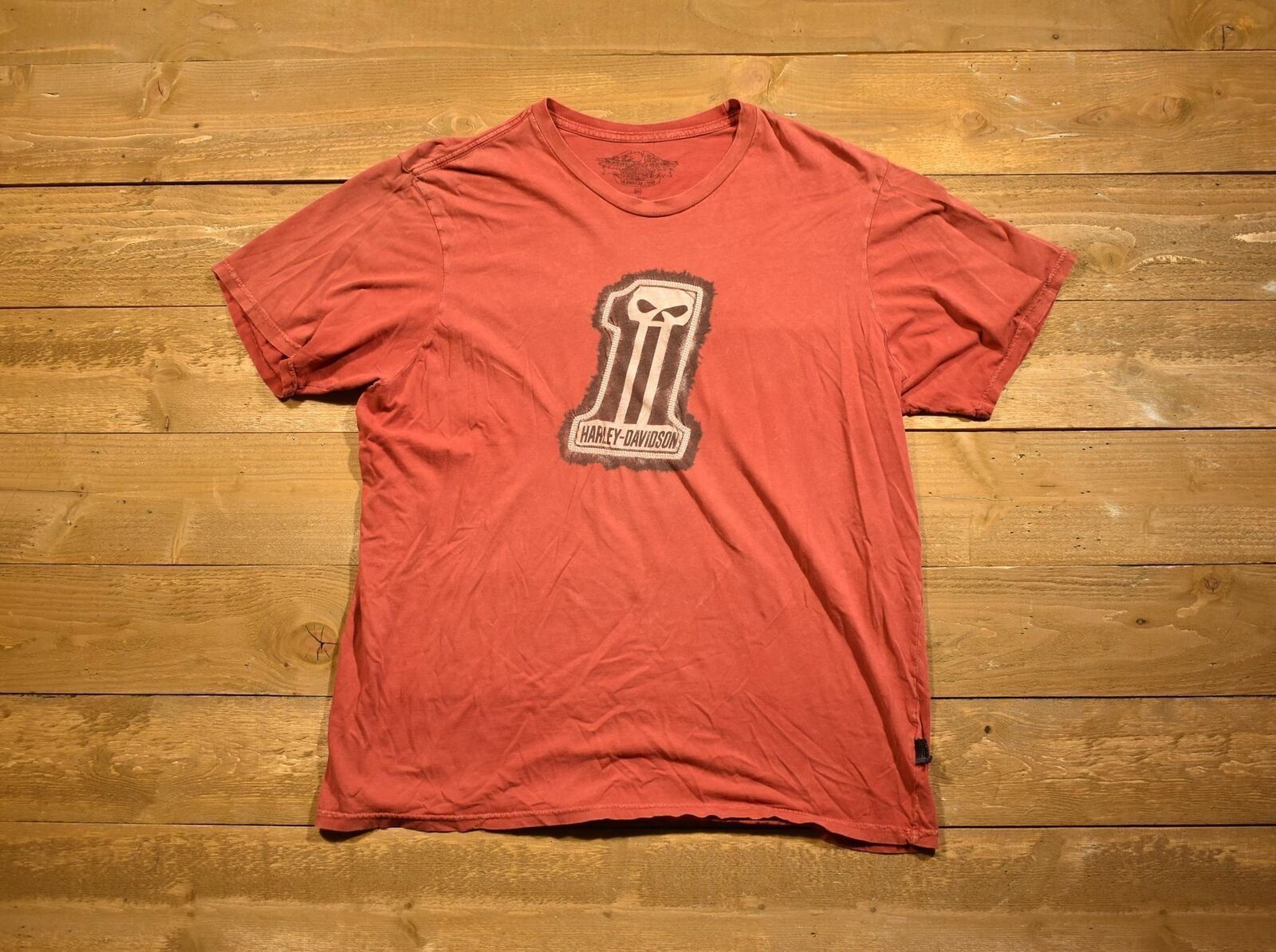 Harley Davidson men's T-shirt two XL authentic motorcycle shirt red used an Amer
