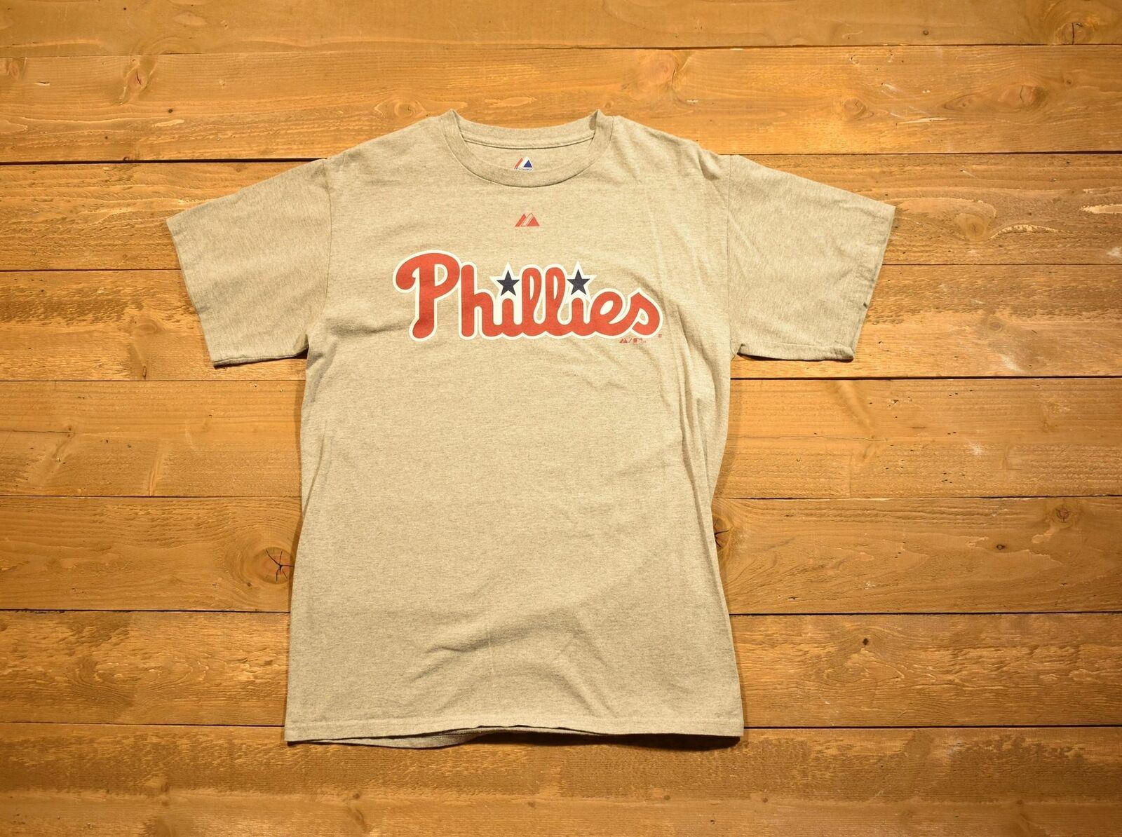 Philadelphia Phillies men's T-shirt gray majestic medium use T-shirt MLB basebal