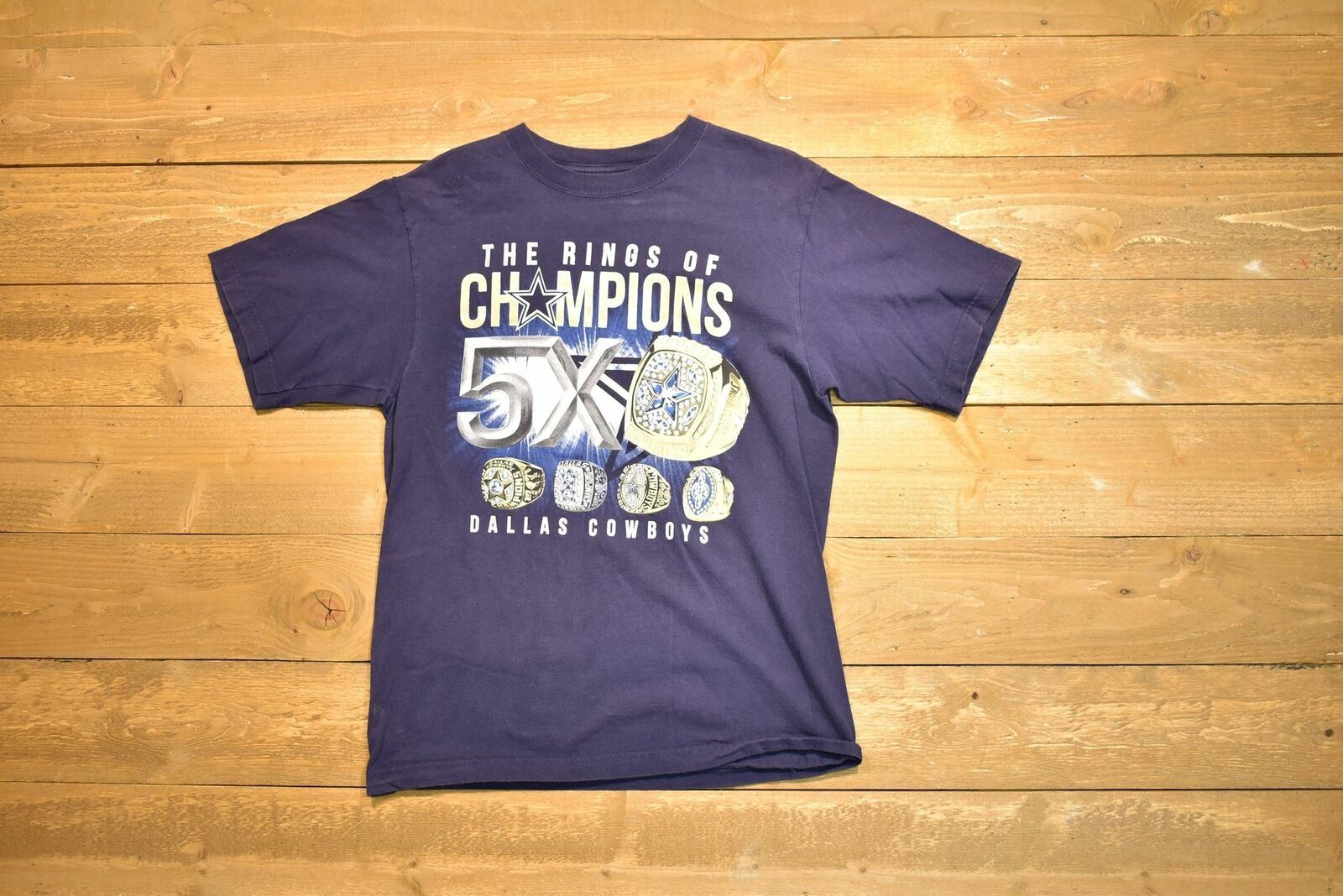 Dallas Cowboys men's T-shirt medium the rings of champions use T-shirt NFL footb