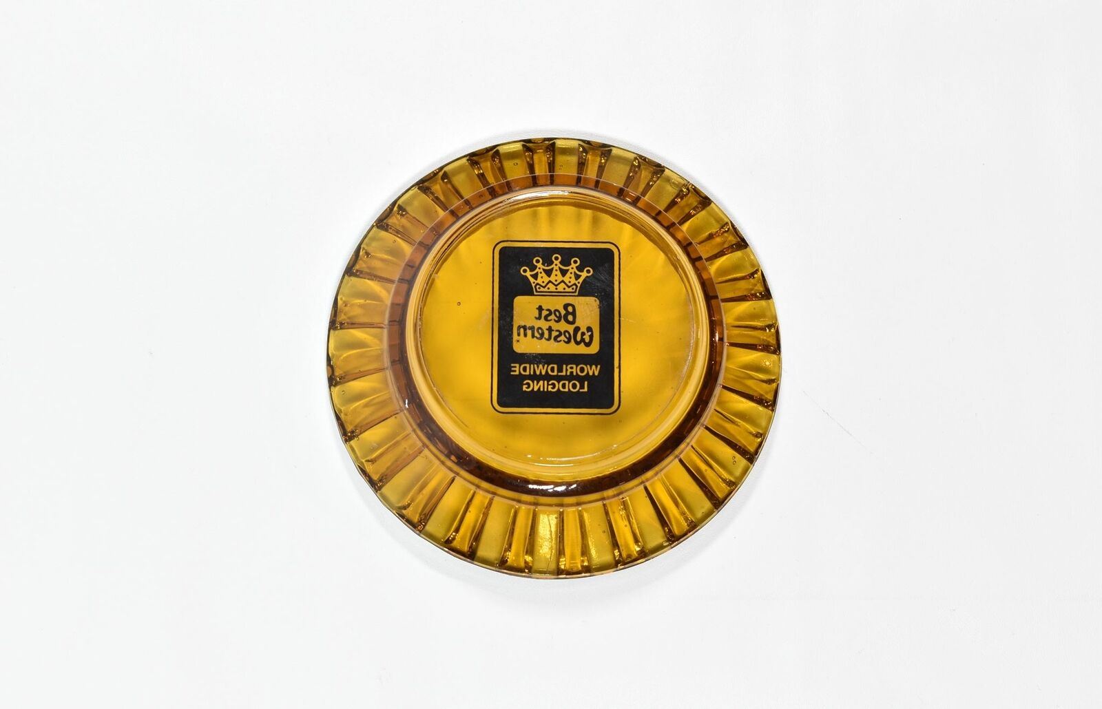Ashtray Western Vintage Ashtray Brown Glass Used 4 inch