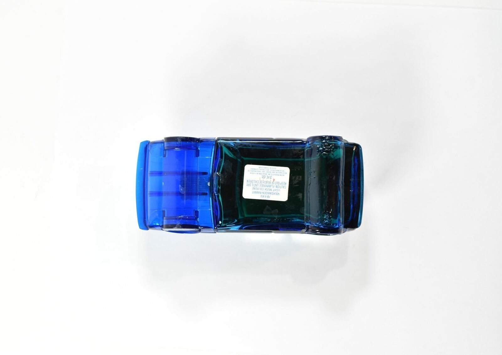 Avon Blue Volks Wagon Rabbit Cologne Filled 3.FL Oz used Light Musk Cologne