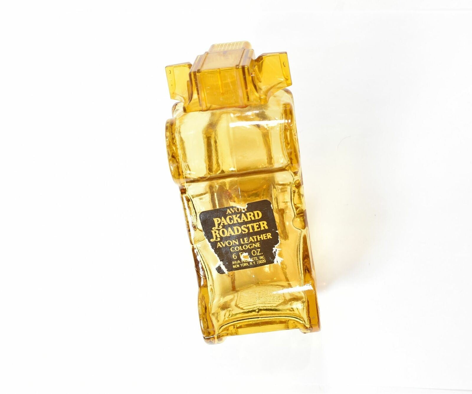Avon Packard Roadster Avon Leather Cologne 6FL. OZ Glass bottle vintage car