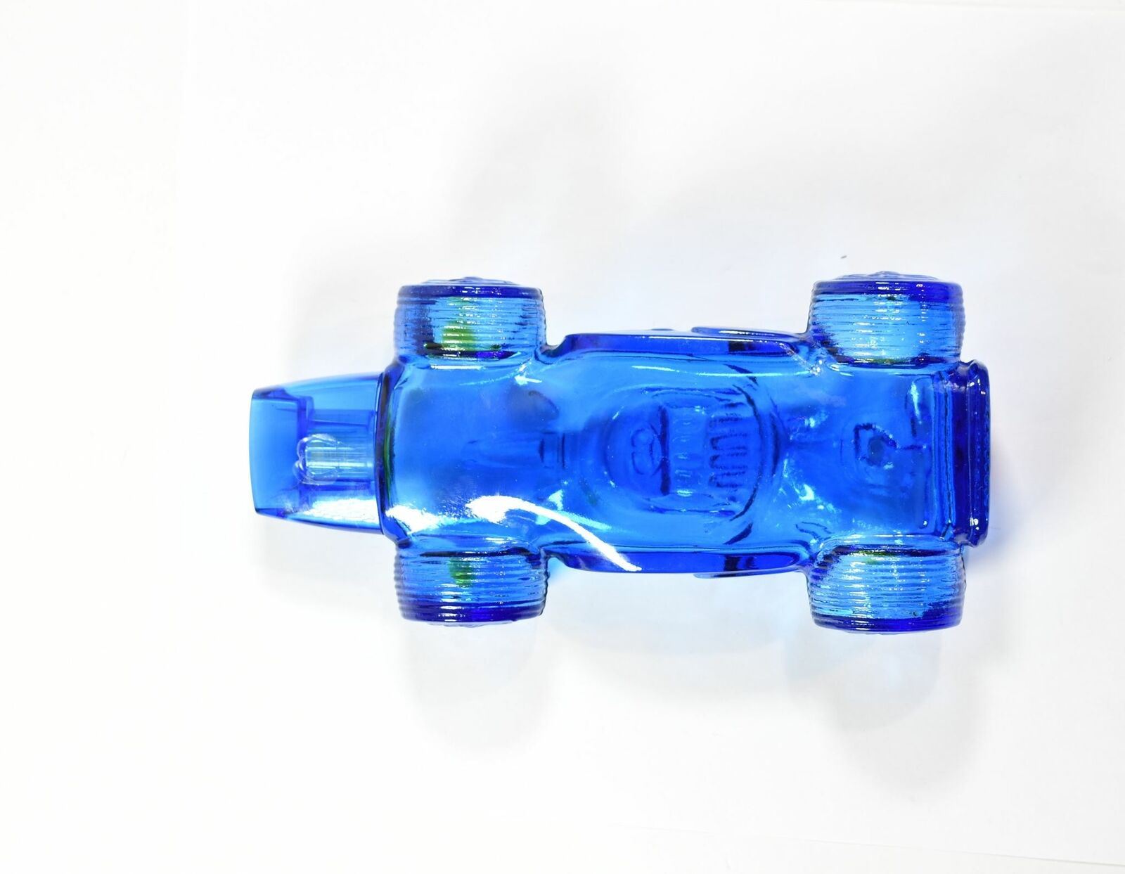 Avon Bottle Cobalt Blue Glass Race Car Winner Wild Country After Shave Decanter