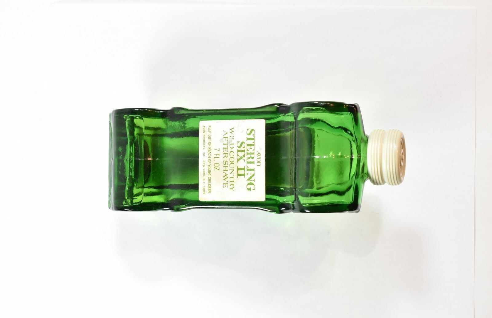 Avon Sterling Six II Wild Country After shave bottle 7FL. OZ. Almost filled Gree