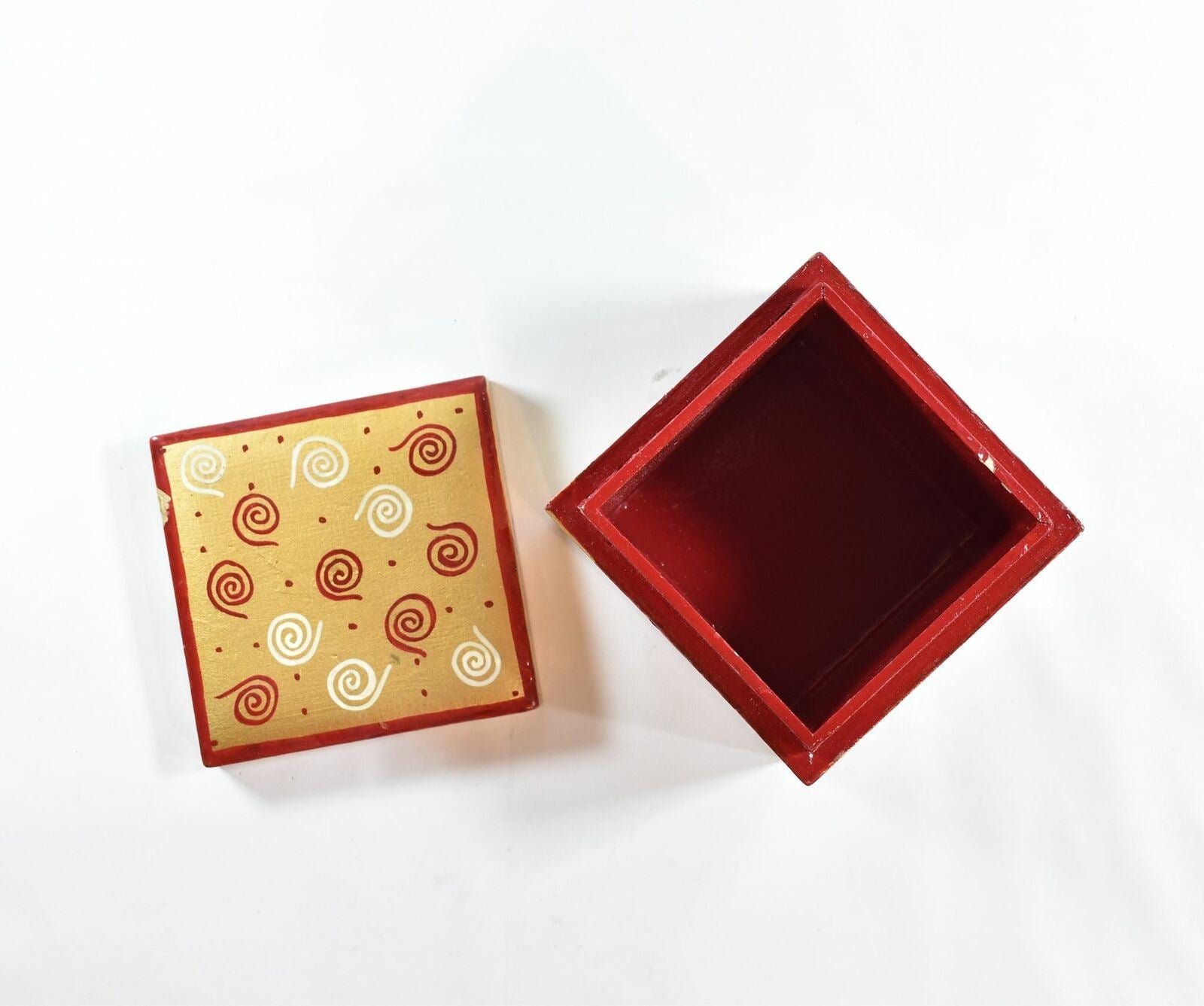Christmas Box Hand Painted Keep Safe Box X Mass Small Box Foreside Co