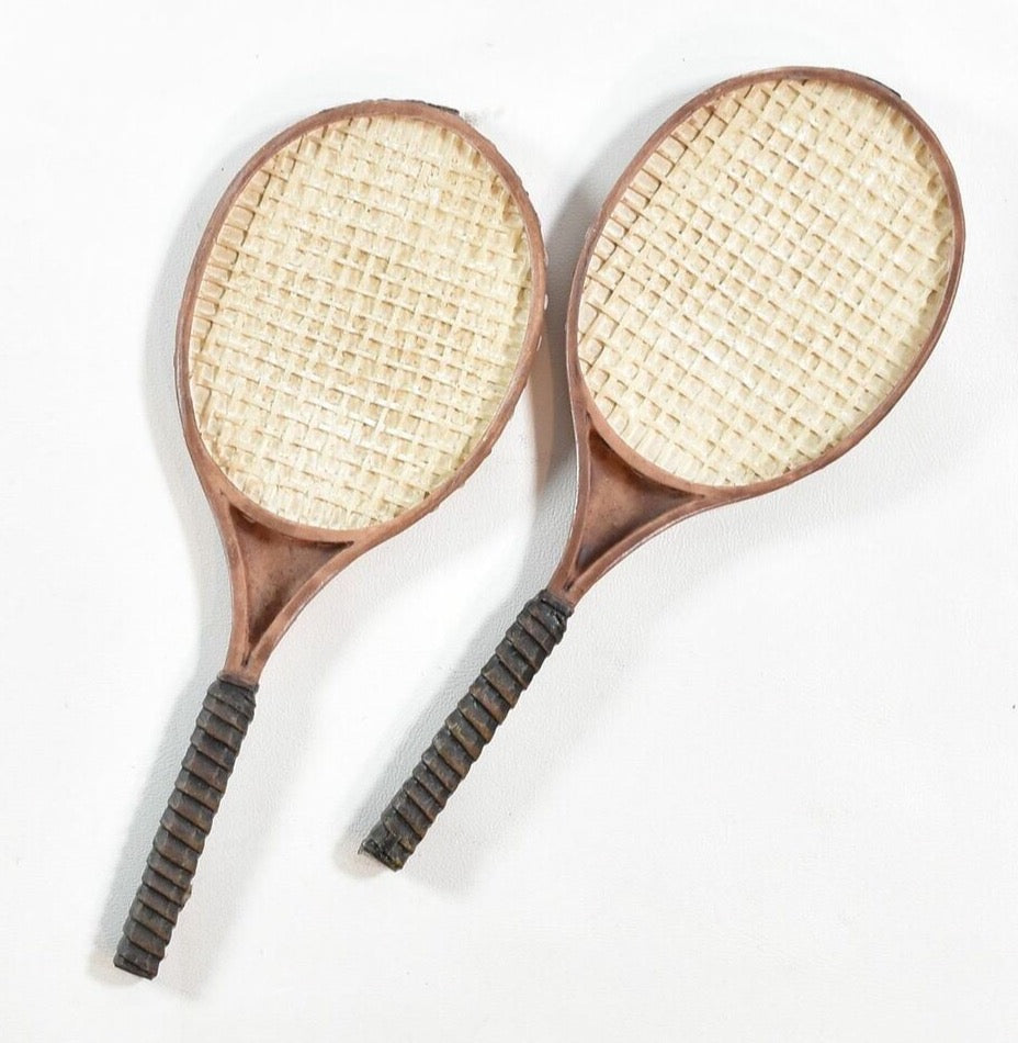 5 Inch Tennis Racket Crafting Used Display Items Ornaments set x2