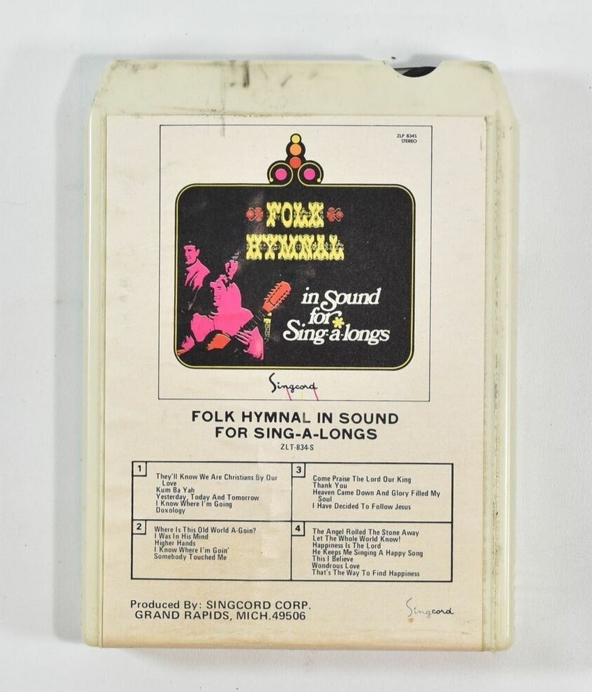Folk Hymnal In Sound For sing a longs 8 track tape used