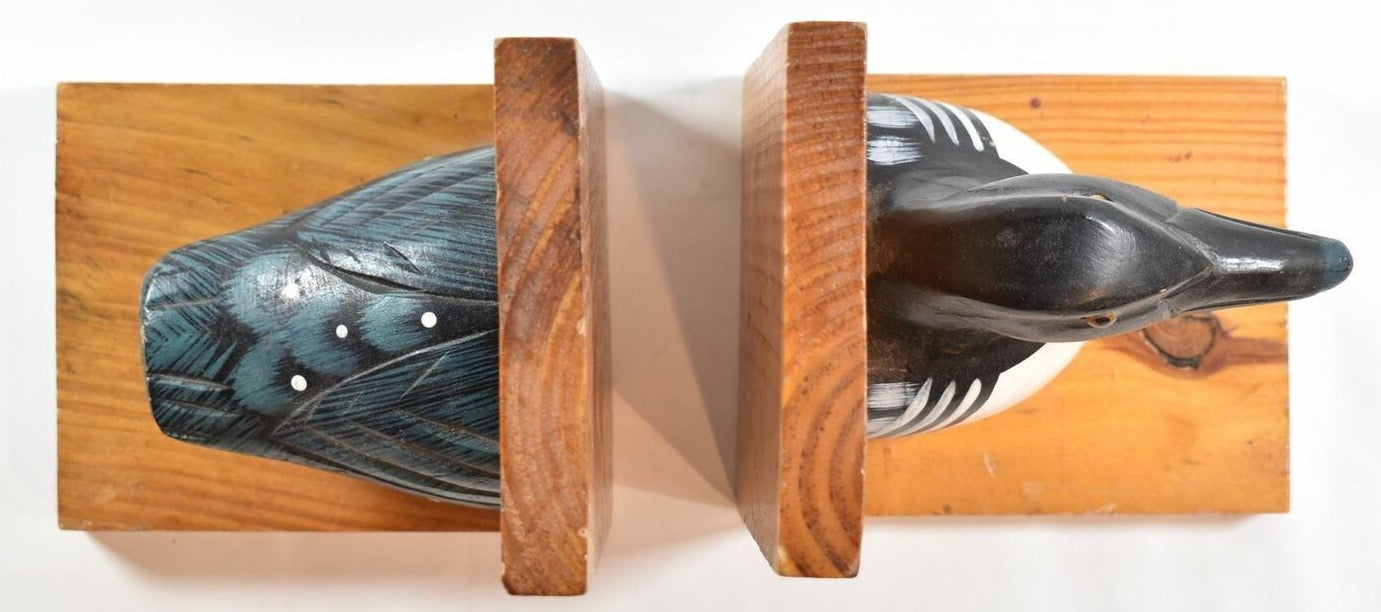 Book Holder Wooden Duck Book Stopper Used Vintage Book ends Display