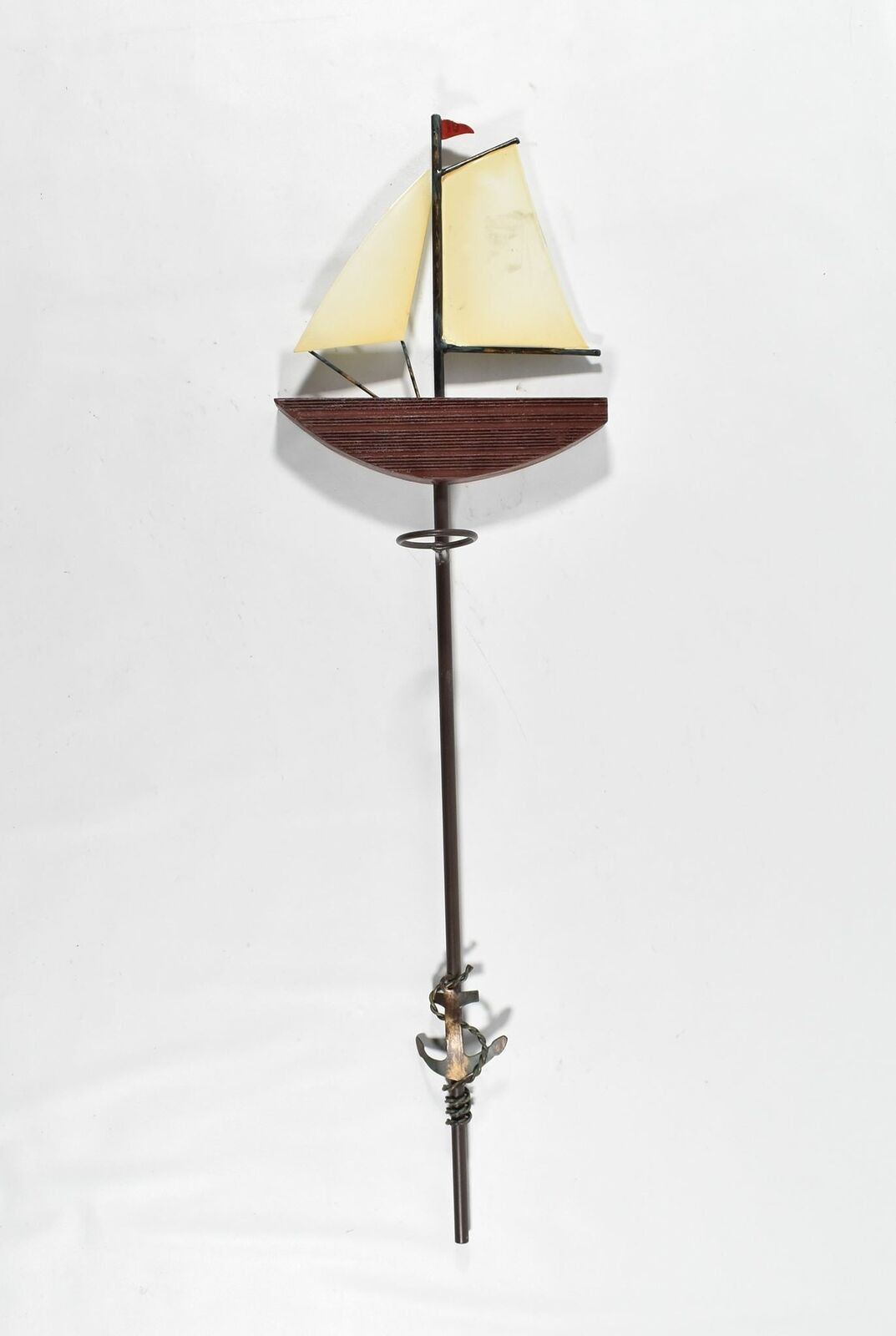 Sailboat 21 inch Standing stick Yard Decor used