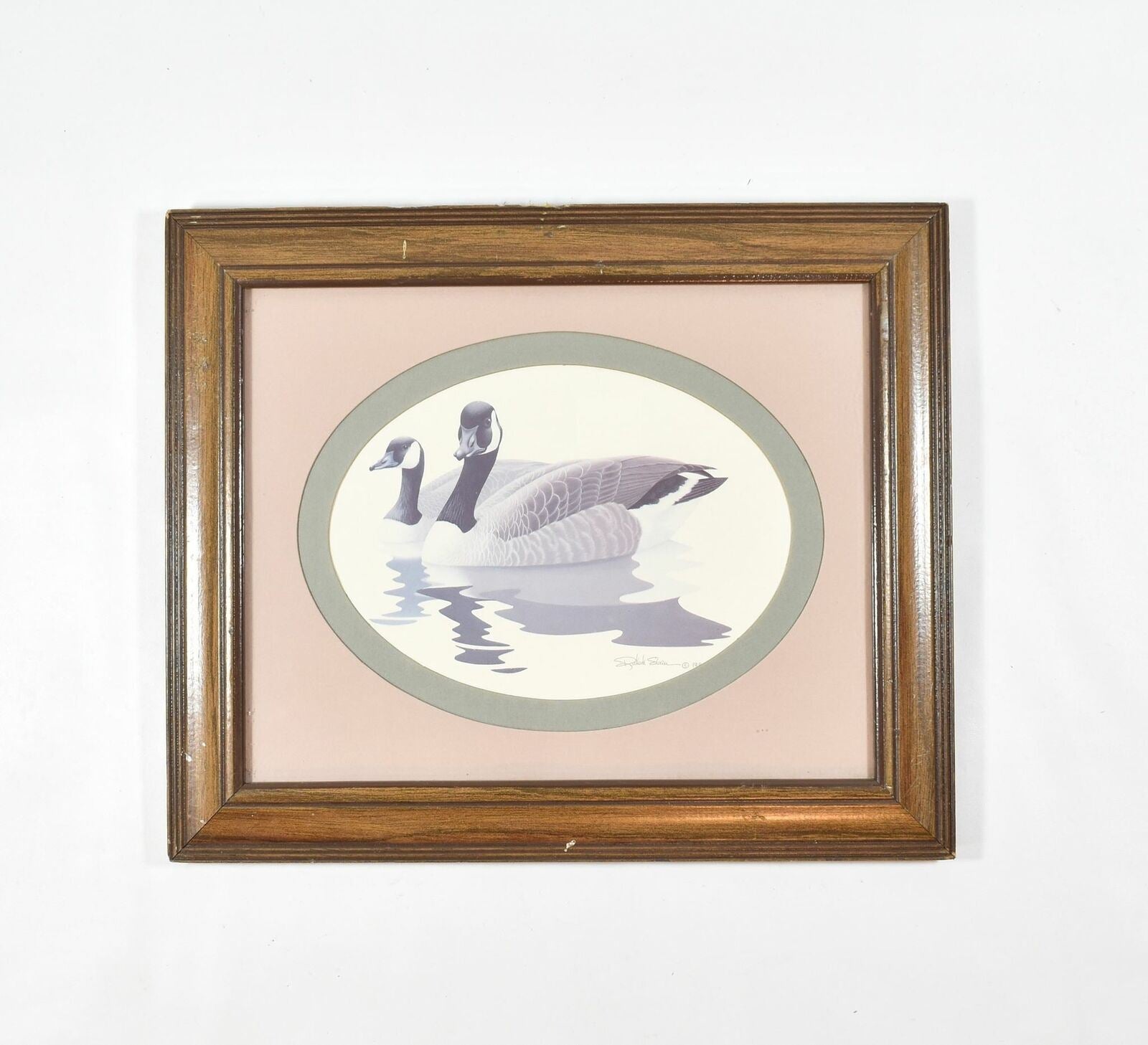 Geese Photo Artwork 10 x 12 1980 Richard Sloan Hunting Used Home Decor
