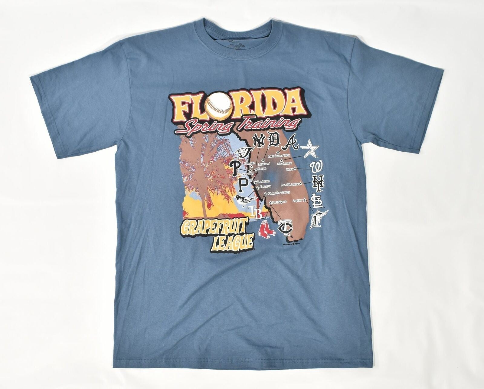 Florida Spring Training Grape Fruit League MLB Baseball Large t shirt 2010 Authe