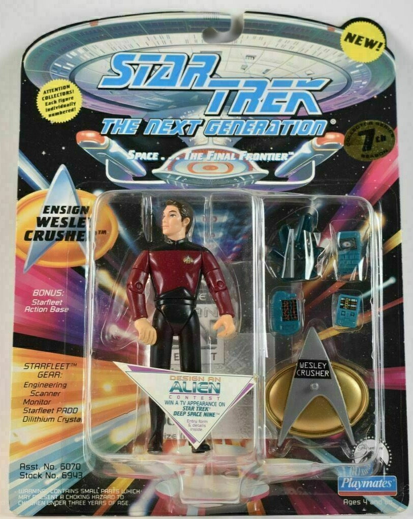 Star Trek Action Figure The Next Generation Play mates Wesley Crusher NEW