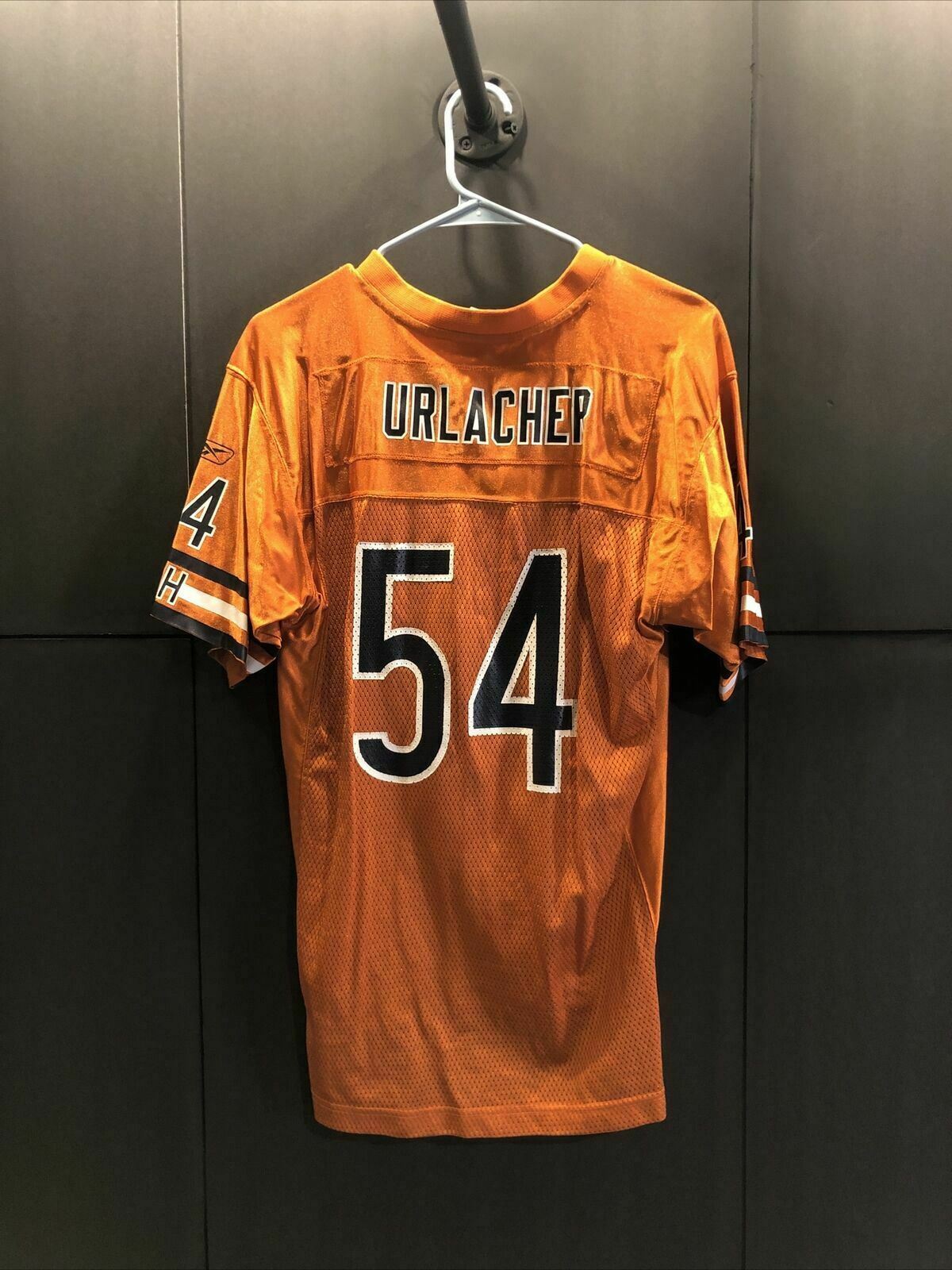 Brian Urlacher 54 Bears Youth X Large Orange Reebok NFL Football Jersey On Field