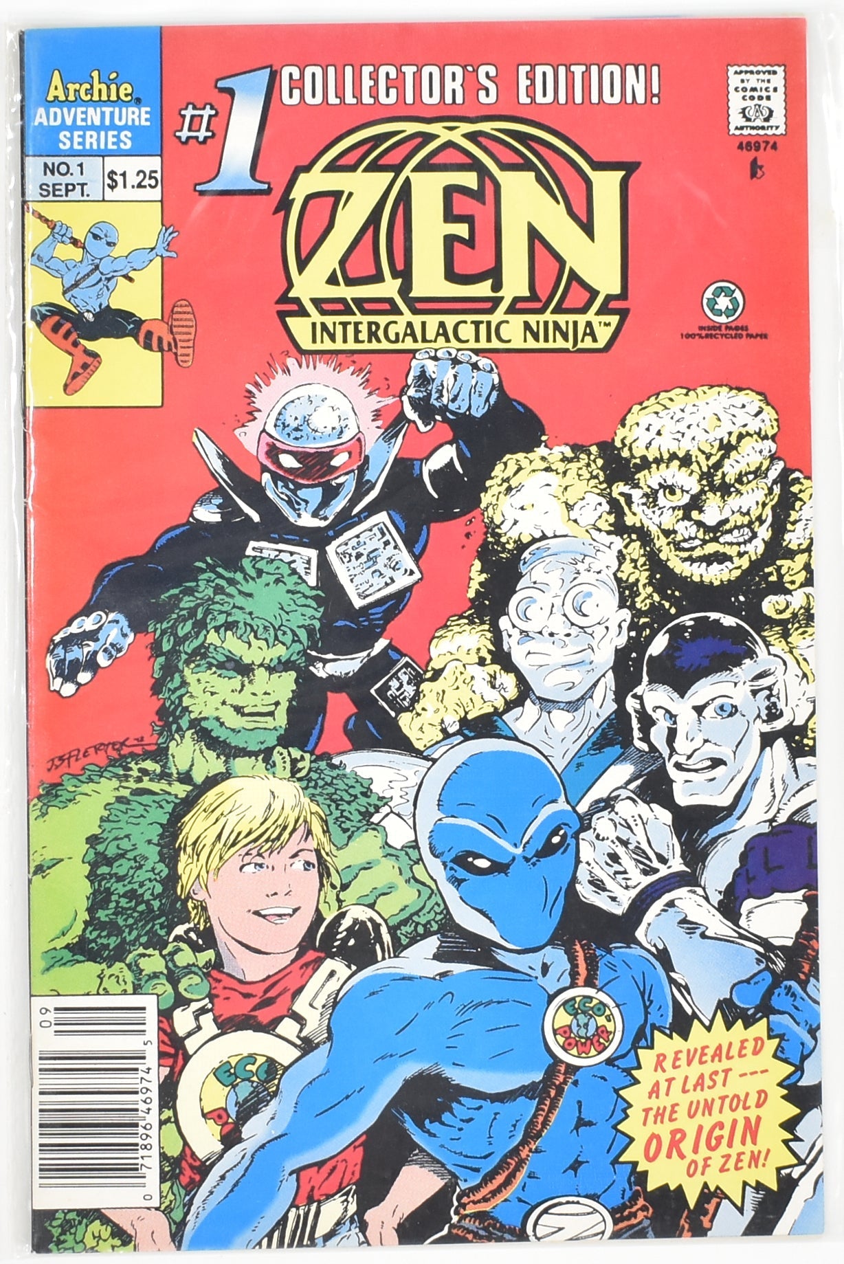 Zen Intergalactic Ninja No.1 Sept Comic Book Collectors edition