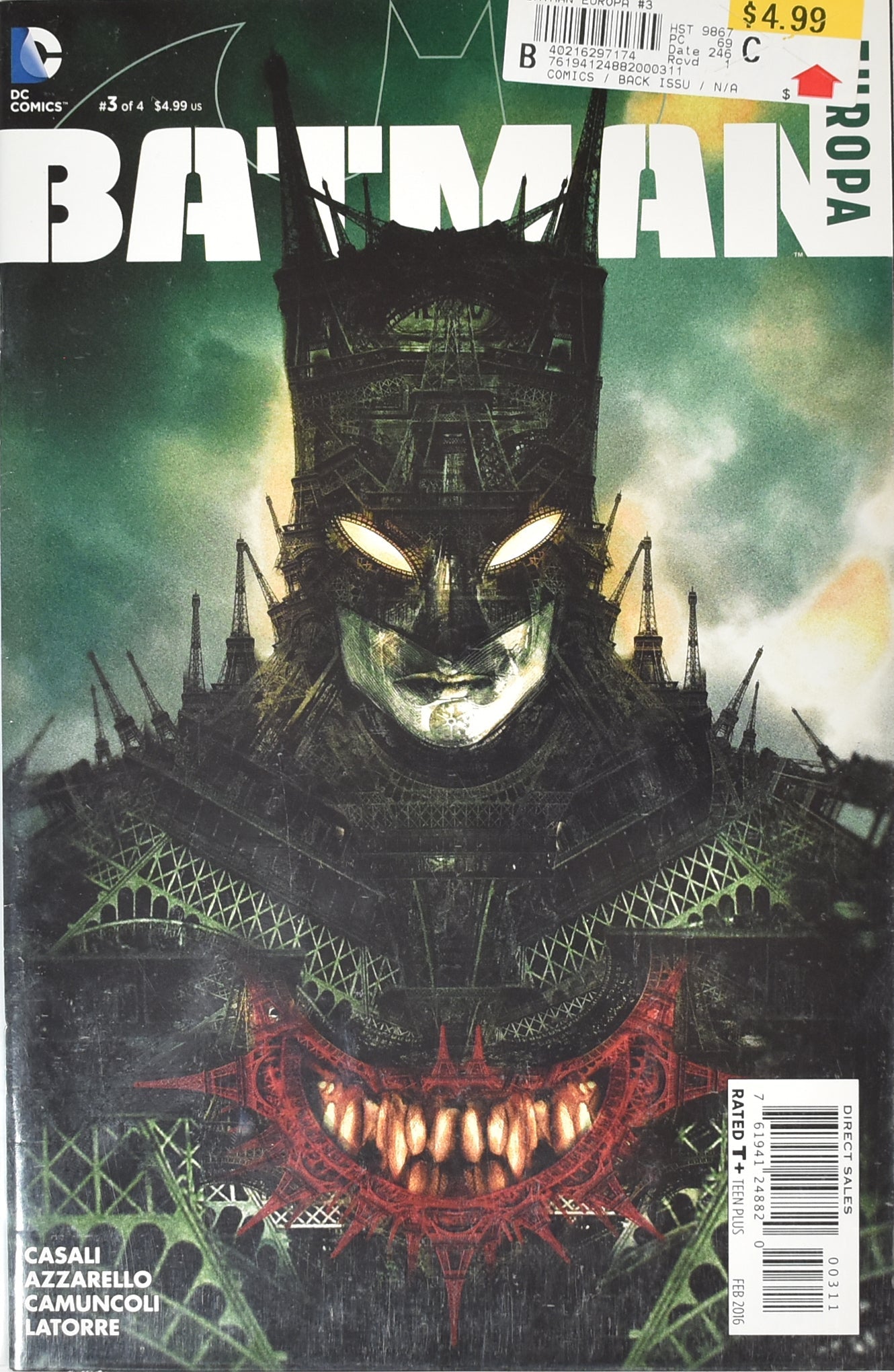 Batman Comic Book 3 of 4 DC Comics FEB 2016