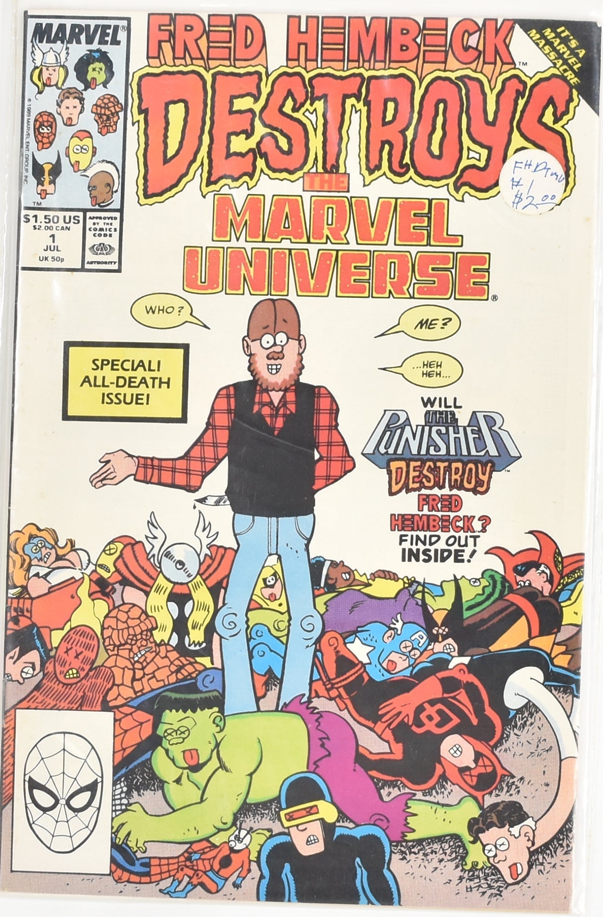 The Marvel Universe Destroys Fred Hembeck Comic Book 1