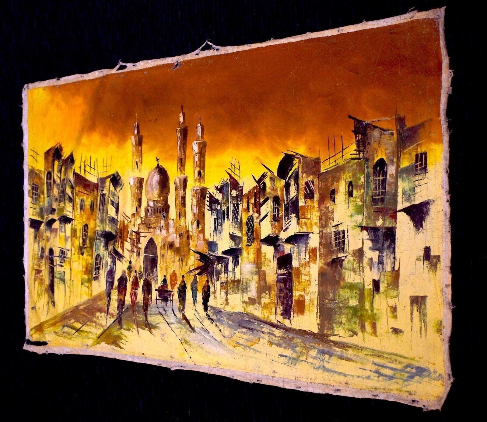 Original Al-Kadhimiya Old City Vill Mosque Shrine Original Hand Painted Artwork