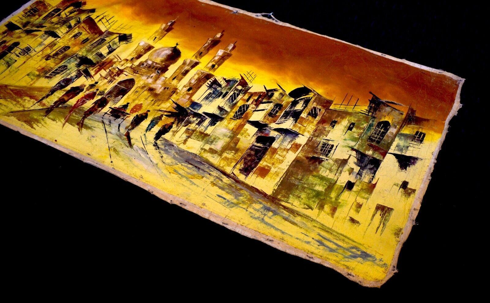 Original Al-Kadhimiya Old City Vill Mosque Shrine Original Hand Painted Artwork