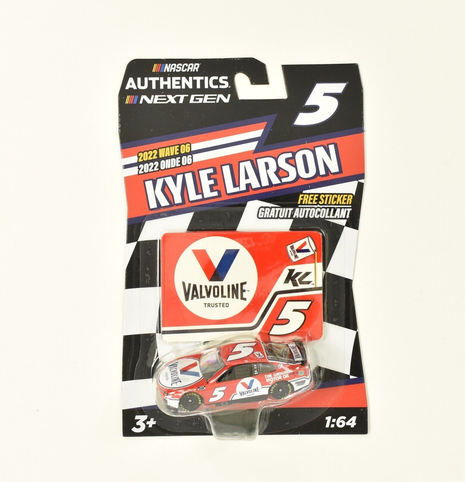 Kyle Larson #5 2022 Wave 6 Valvoline Diecast Car 1:64 Nascar Authentics Next Gen