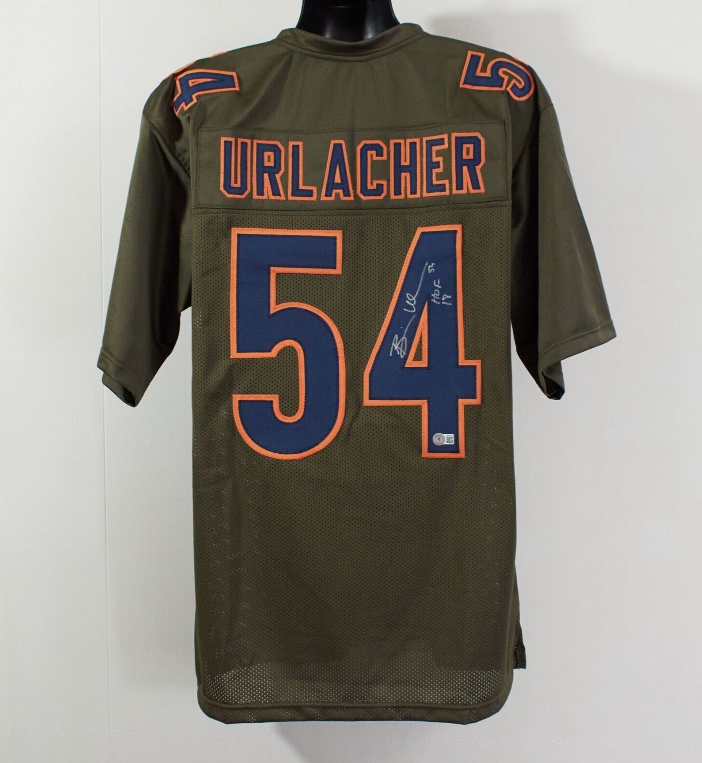 Brian Urlacher Autographed HOF18 Salute to Service Jersey Beckett COA