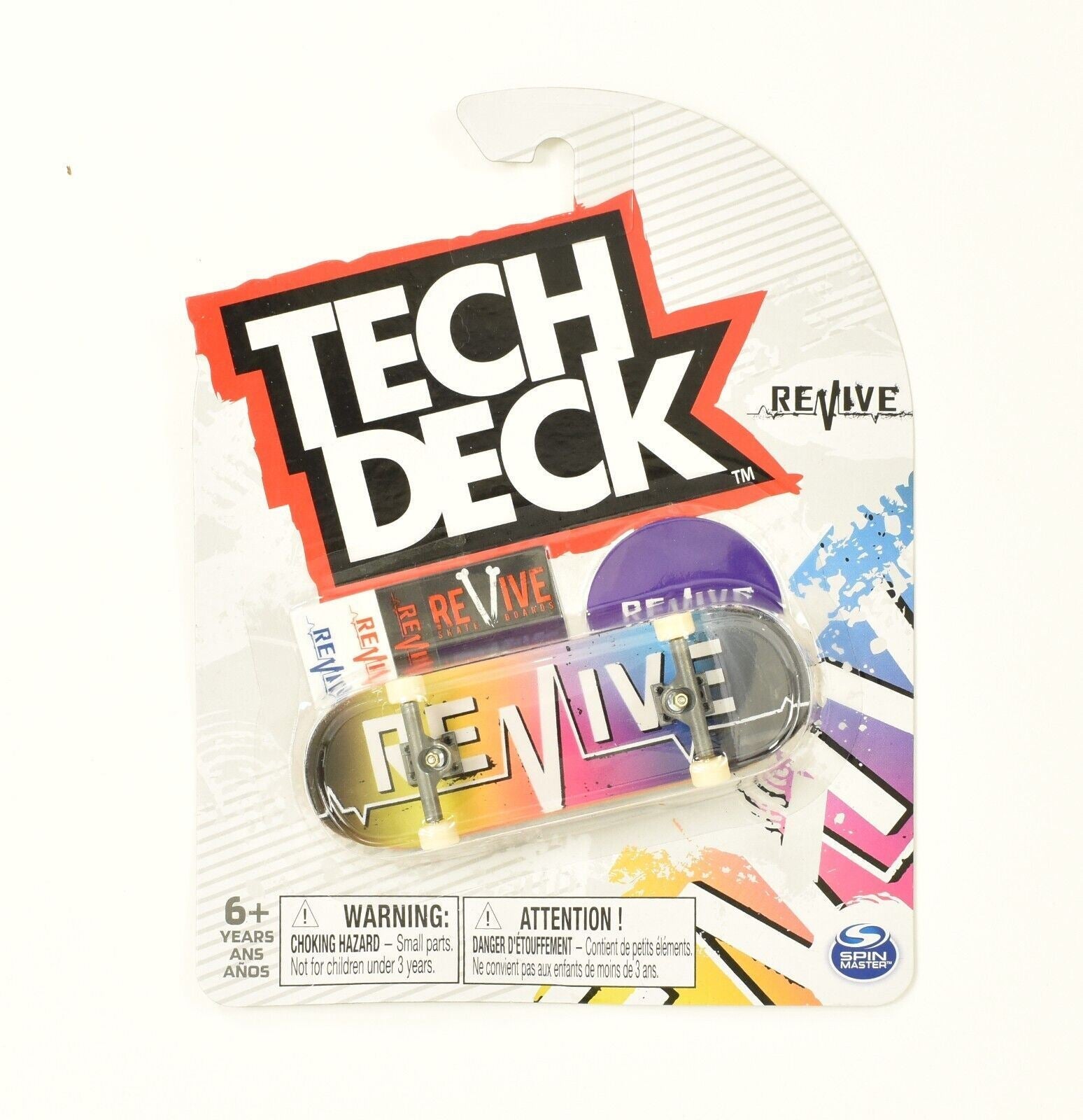 New Tech Deck REVIVE Skateboard Fingerboard Logo Deck Blue Yellow Pink Purple