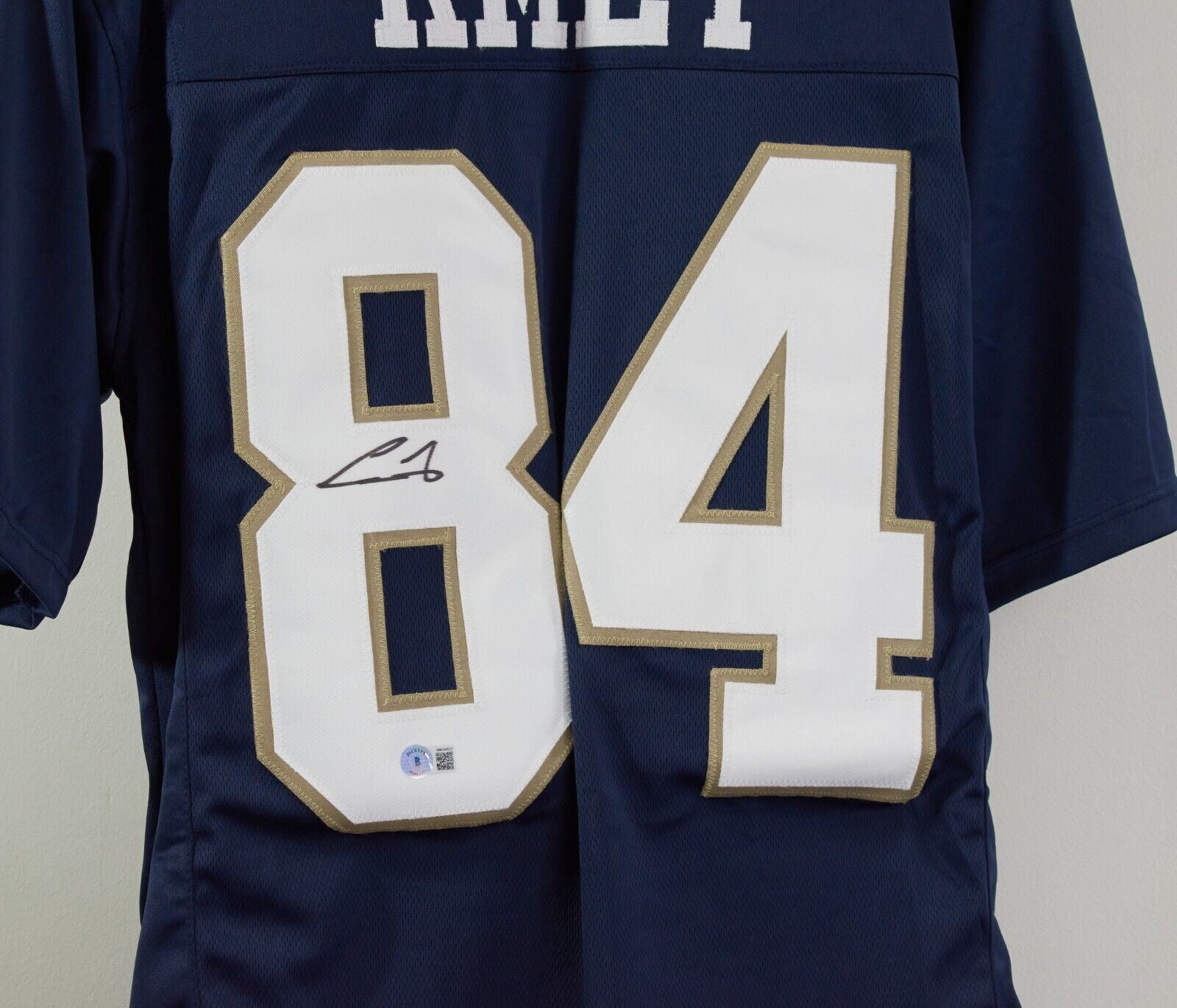 Cole Kmet Signed Notre Dame Fighting Irish Jersey (Beckett) Chicago Bears T.E.