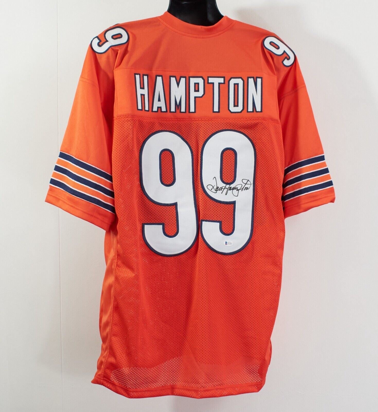 Dan Hampton Chicago Bears Football Jersey Signed-Beckett Authenticated! Orange