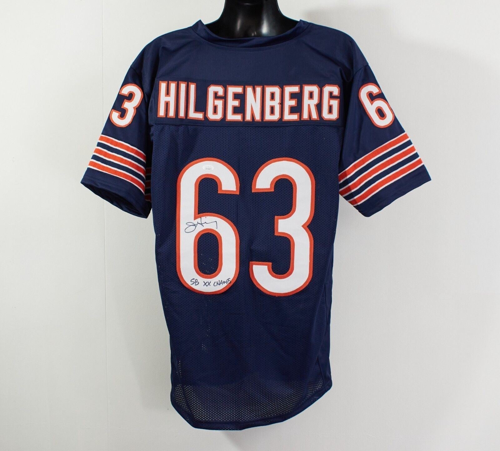 Jay Hilgenberg Chicago Bears 1985 SB XX Signed Auto Pro Style Retro Jersey ~ JSA