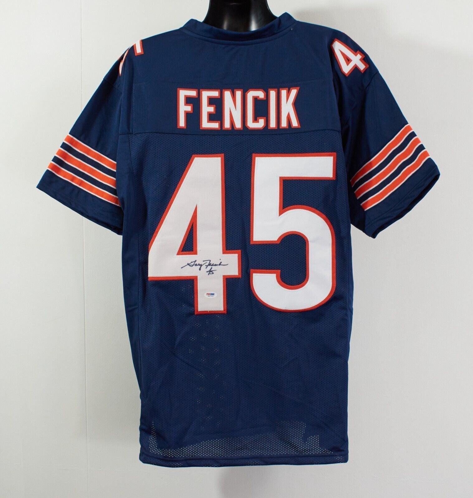 Gary Fencik Signed Autographed Blue Football Jersey JSA COA Chicago Bears