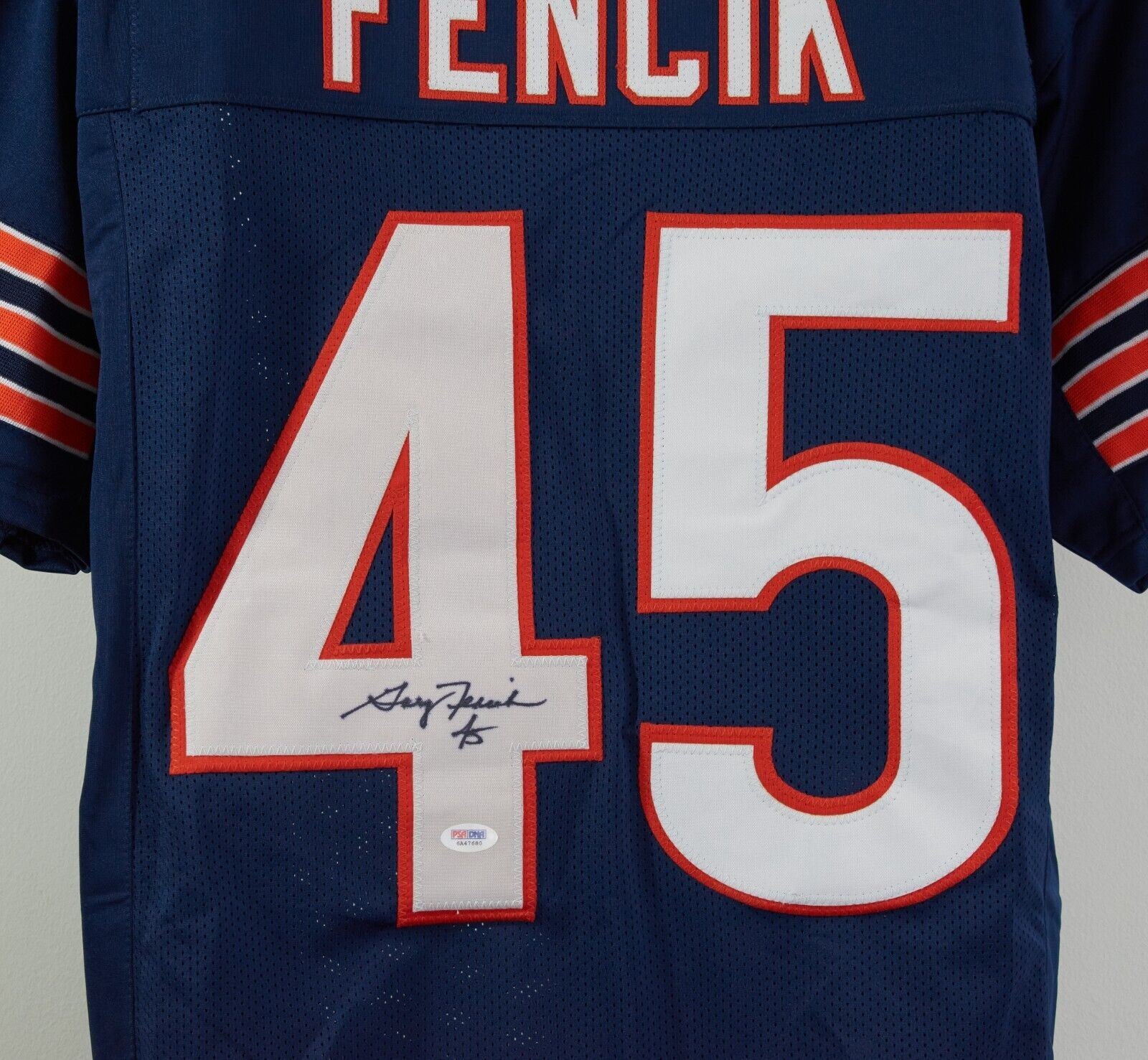 Gary Fencik Signed Autographed Blue Football Jersey JSA COA Chicago Bears
