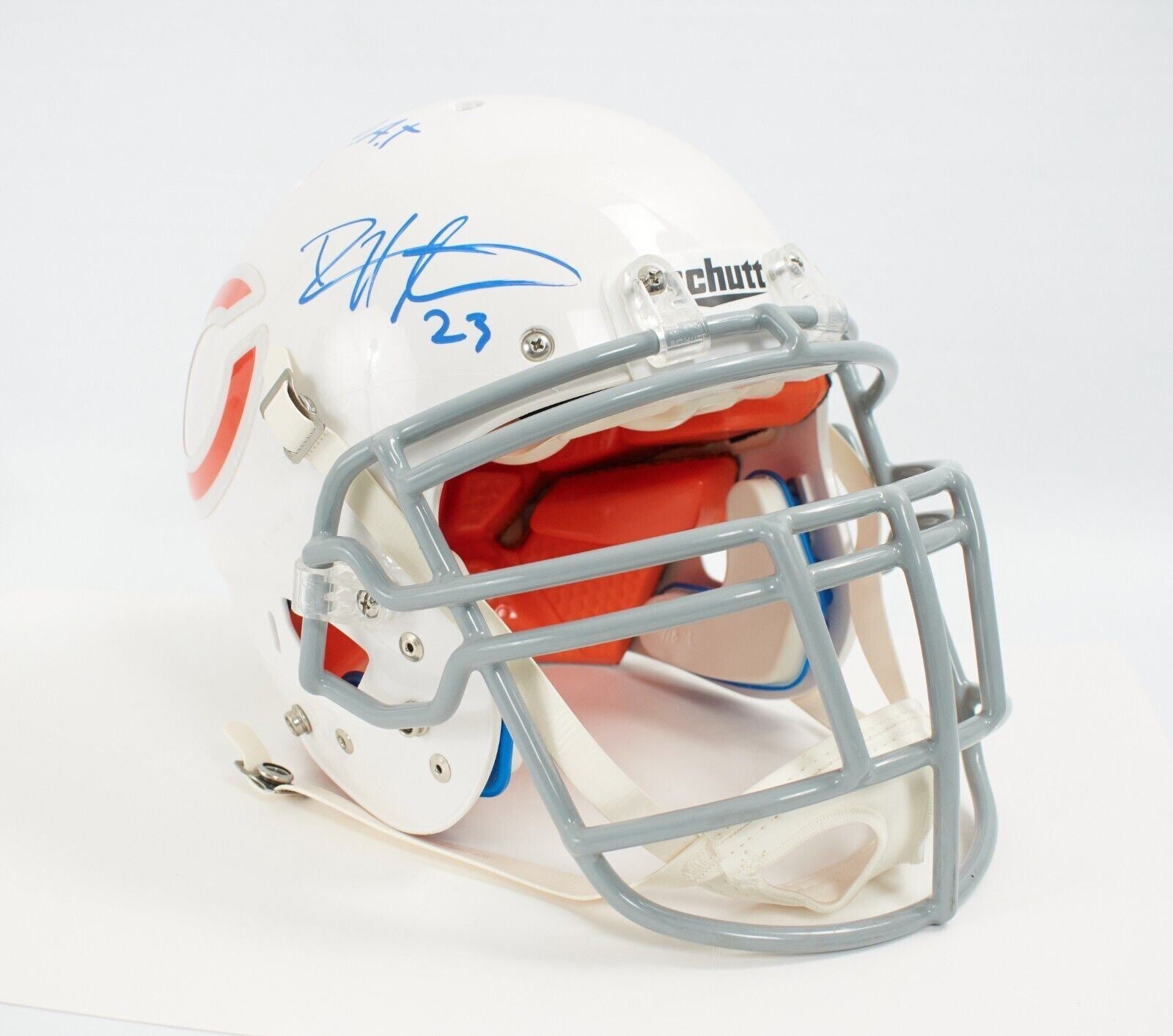 Devin Hester Autographed w/Inscription Schutt Authentic F/S Helmet