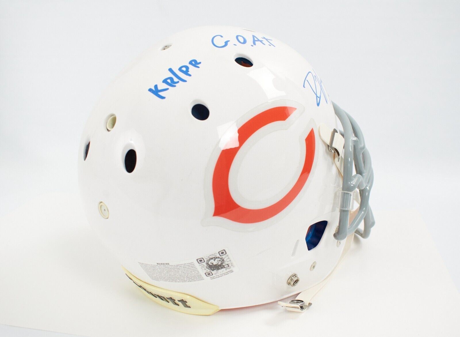 Devin Hester Autographed w/Inscription Schutt Authentic F/S Helmet