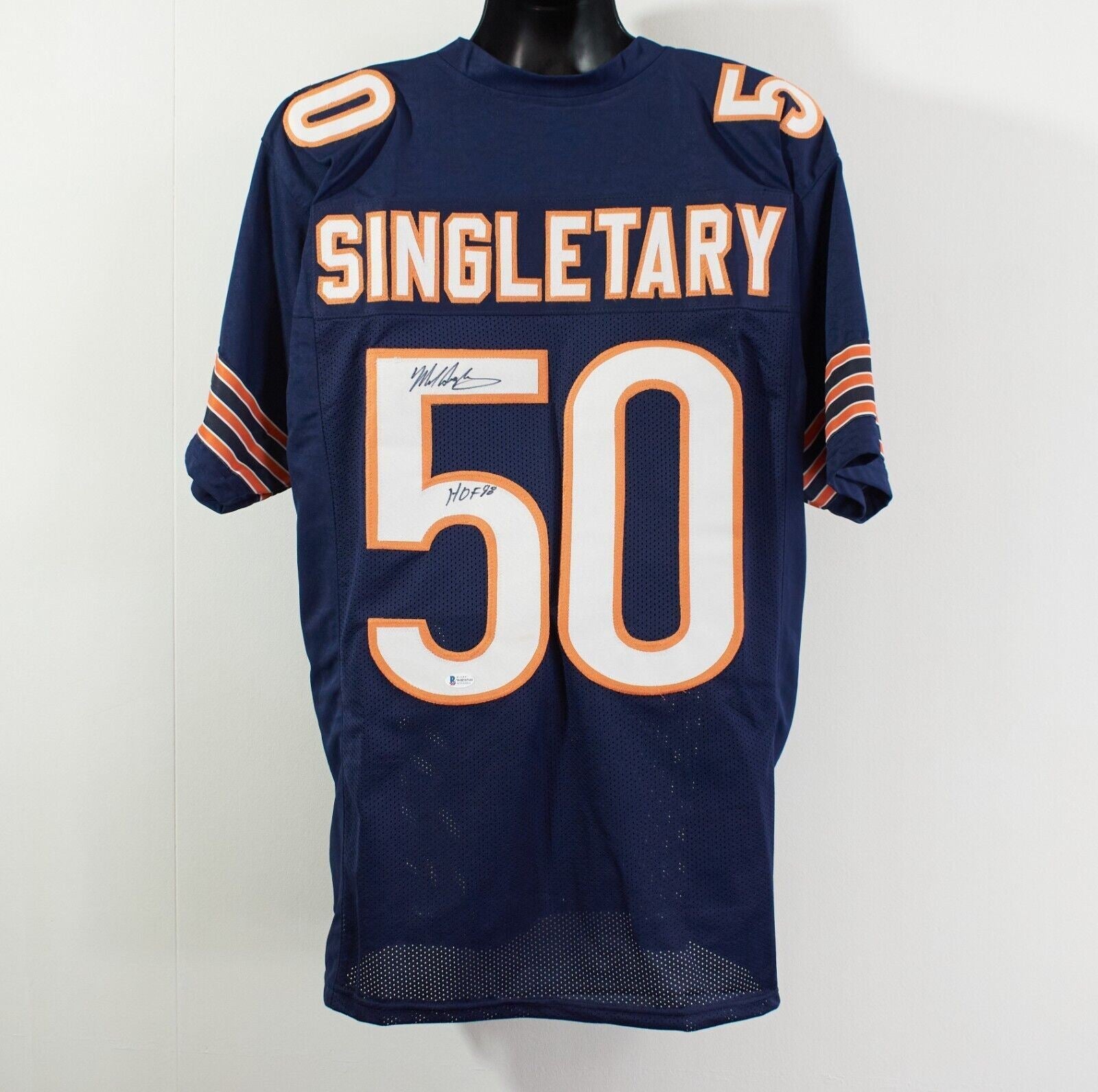 Mike Singletary Autographed Jersey " HOF 98 " CHICAGO BEAR  BAS COA