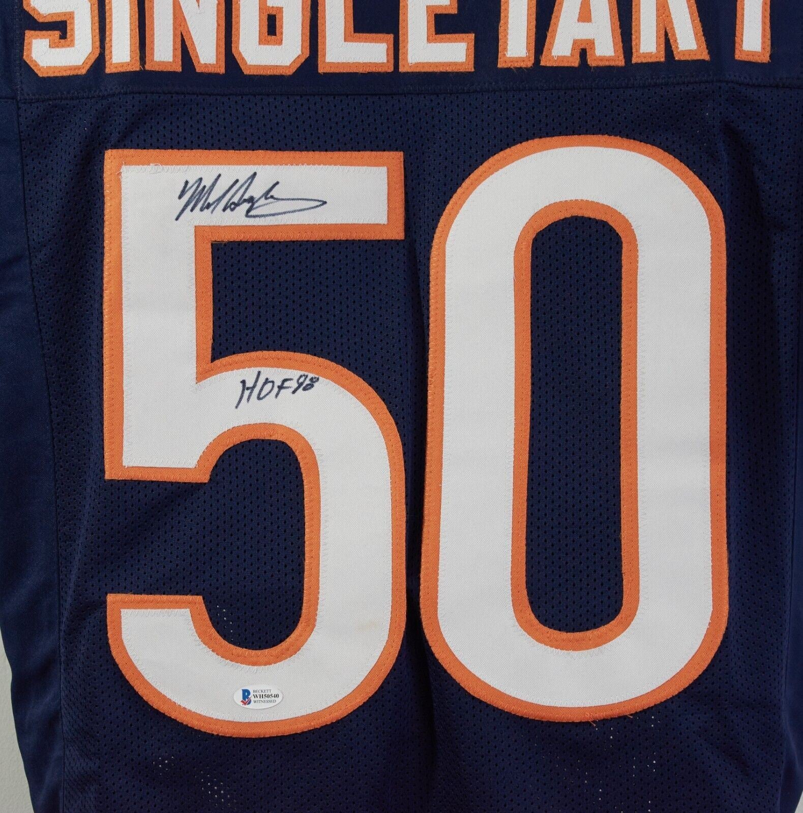 Mike Singletary Autographed Jersey " HOF 98 " CHICAGO BEAR BAS COA