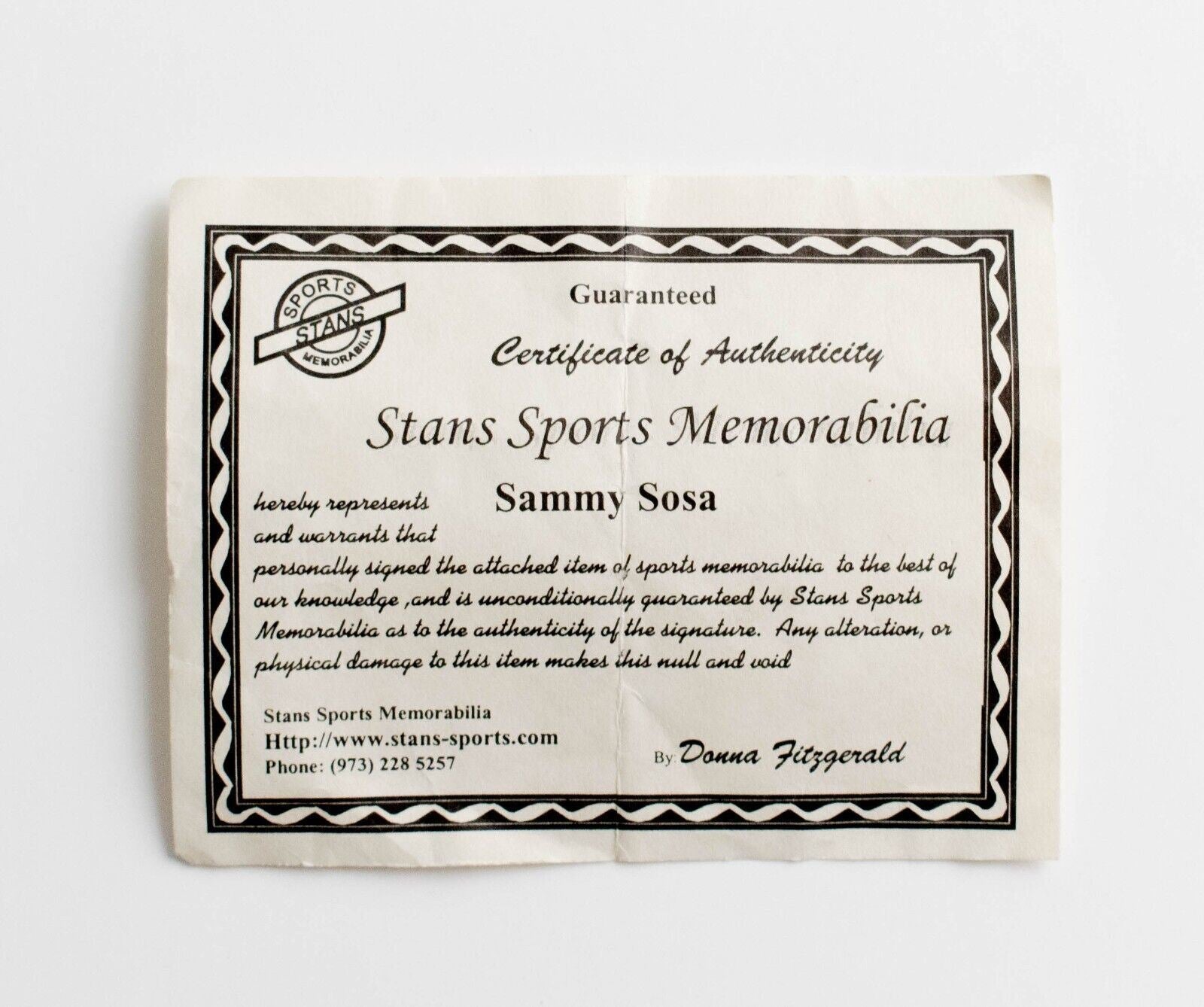 SAMMY SOSA SIGNED AUTOGRAPHED OMLB BASEBALL AUTHENTICATION Cert Chicago Cubs