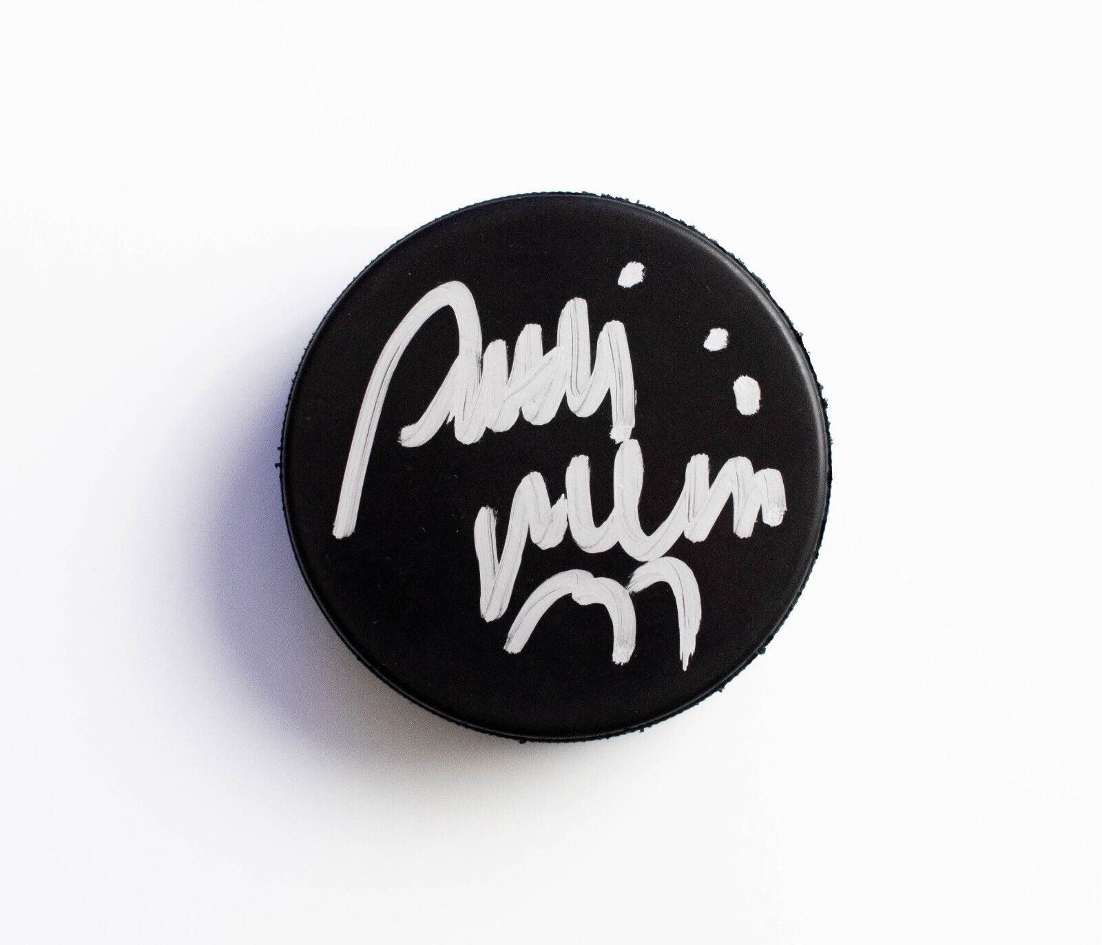 Antti Niemi Signed Puck COA W Cert Authentic Chicago Blackhawks NHL Hockey