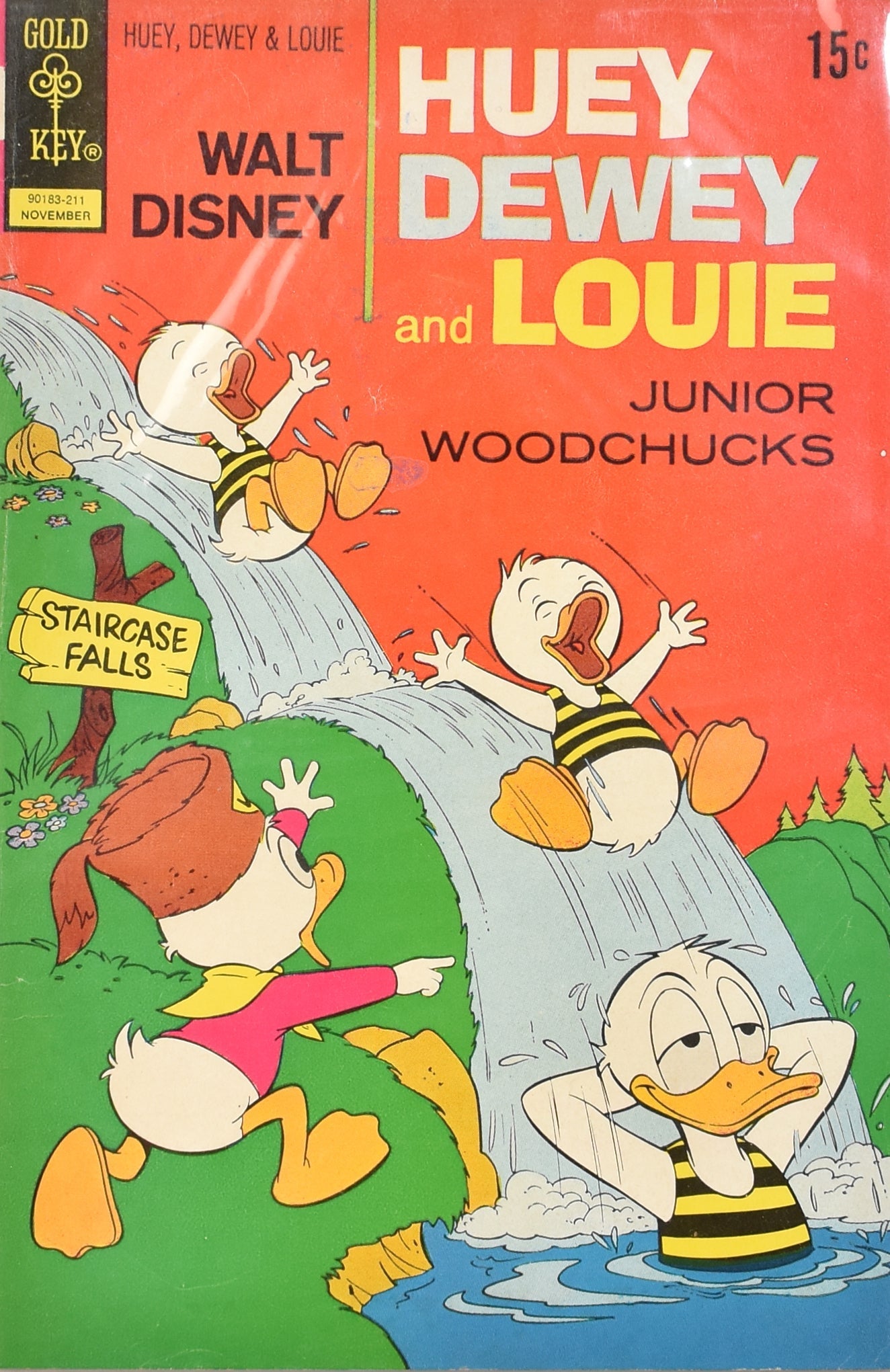 Huey Dewey and Louie Walt Disney Comic Book Junior Woodchucks Gold Key 211