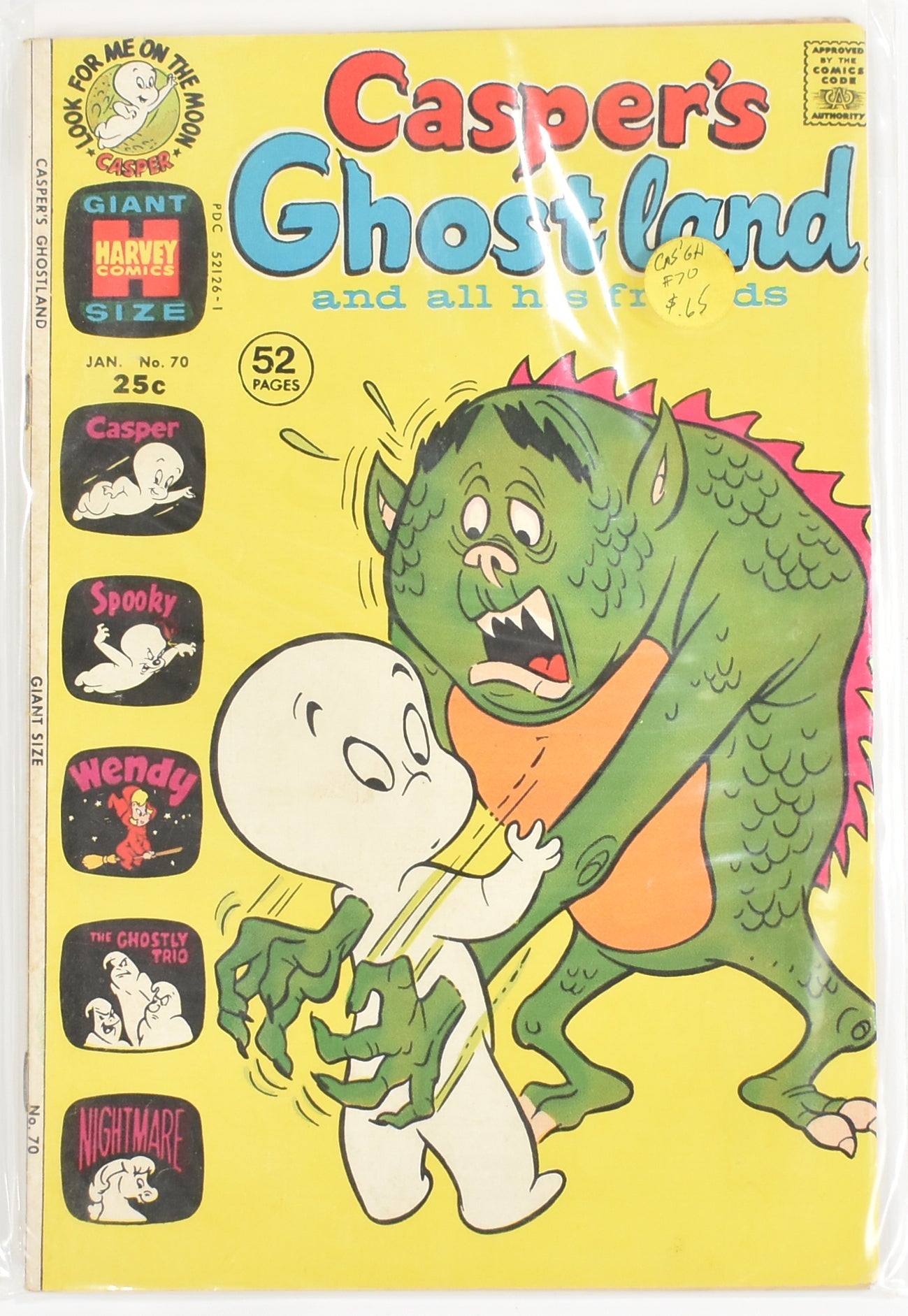 Casper Ghost Land Comic Book and All His Friends No. 70 Harvey Comics