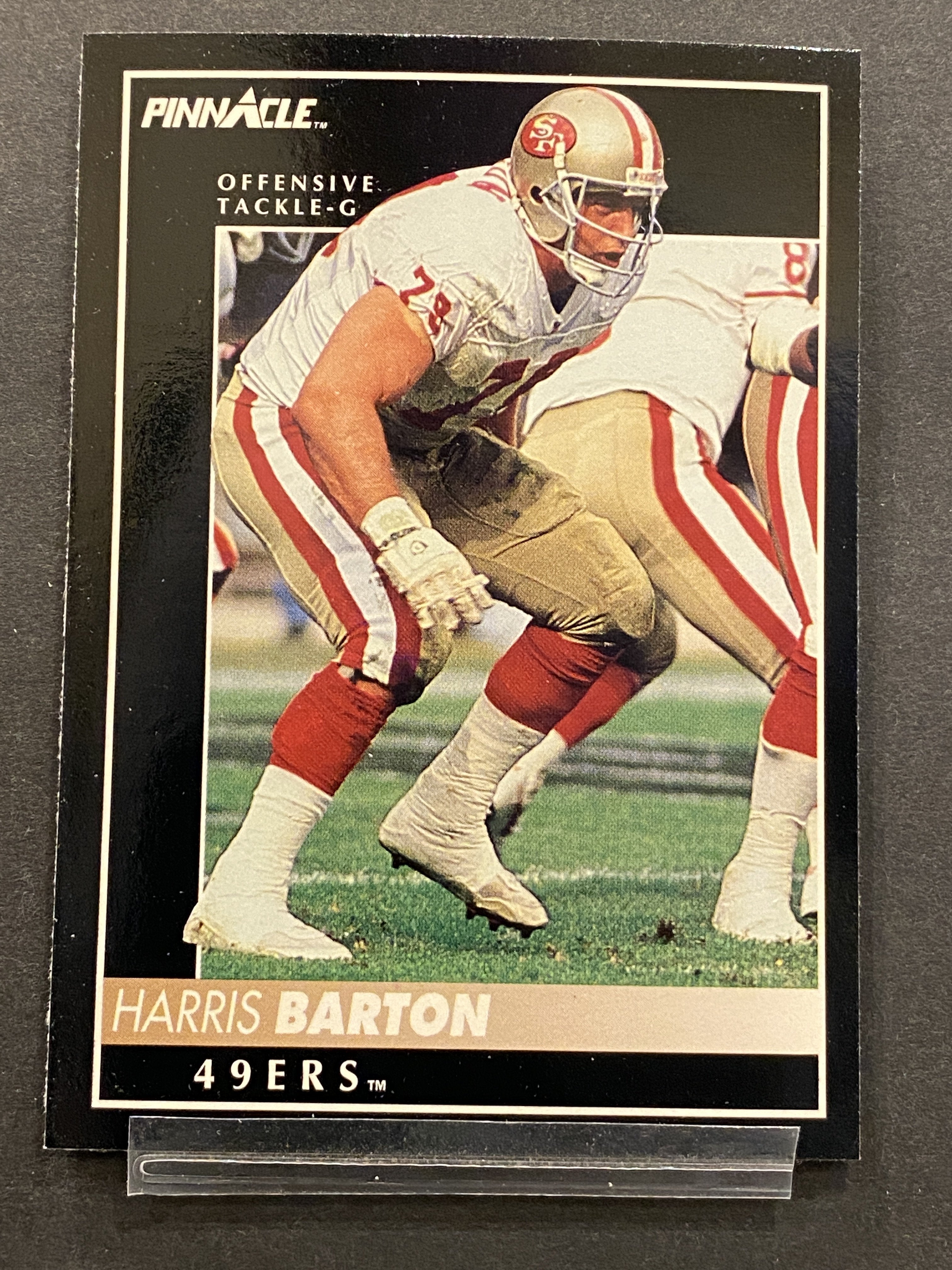 Harris Barton Pinnacle Football Card San Francisco 49ers