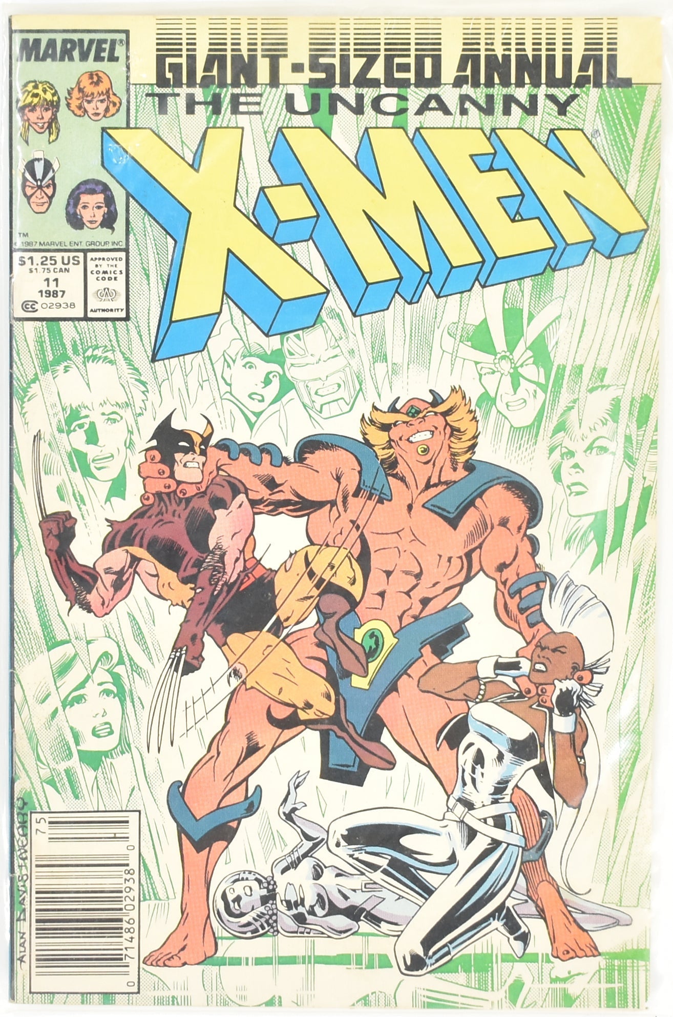 X- Men 11 1987 Comic book Marvel Comic Book Giant Sized Annual 1987