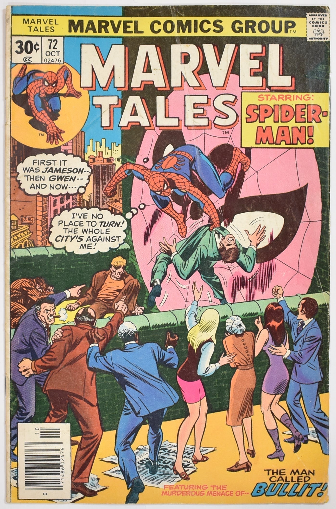 Marvel Tales Oct 72 Comic Book Starring Spider Man Marvel Comics Group