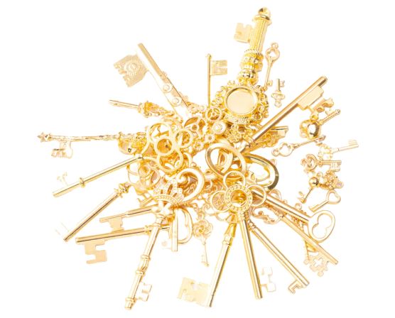 Key Lot 50 Pc Gold