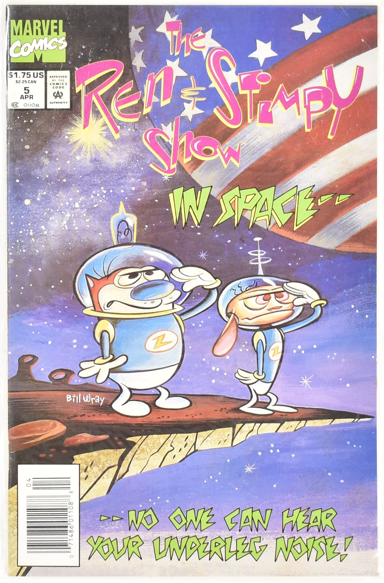 The Ren and stimpy Show Comic Book Marvel Comics IN SPACE 5 APR