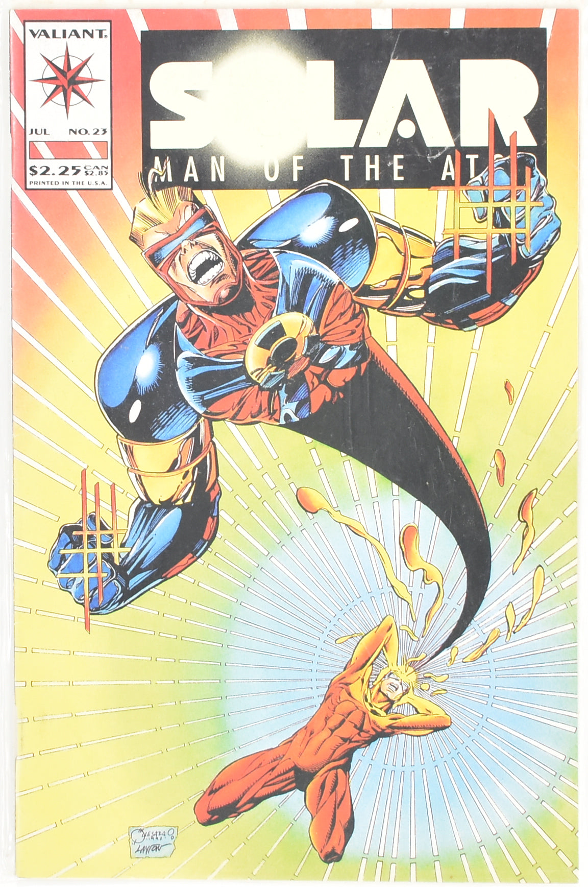 Solar Man Comic Book Valiant Jul No. 23 Man of the Atom