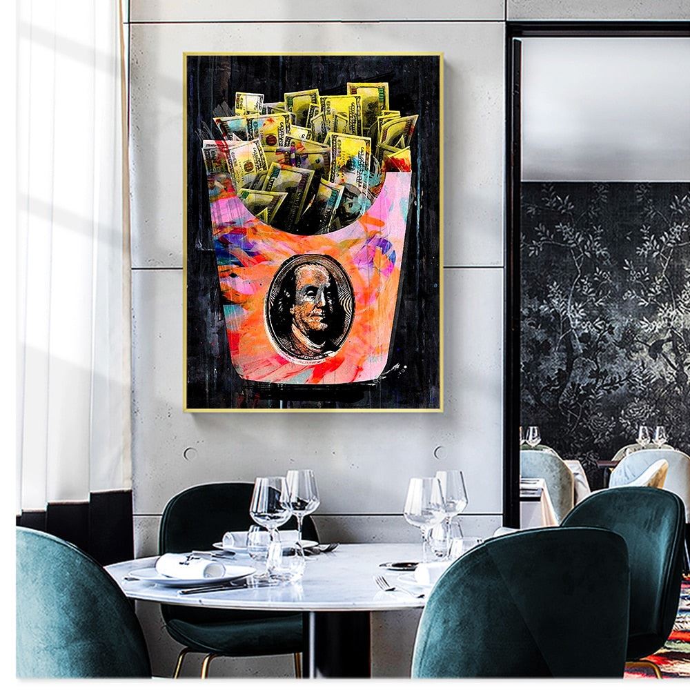 Money Bag Canvas Art Print NO FRAME