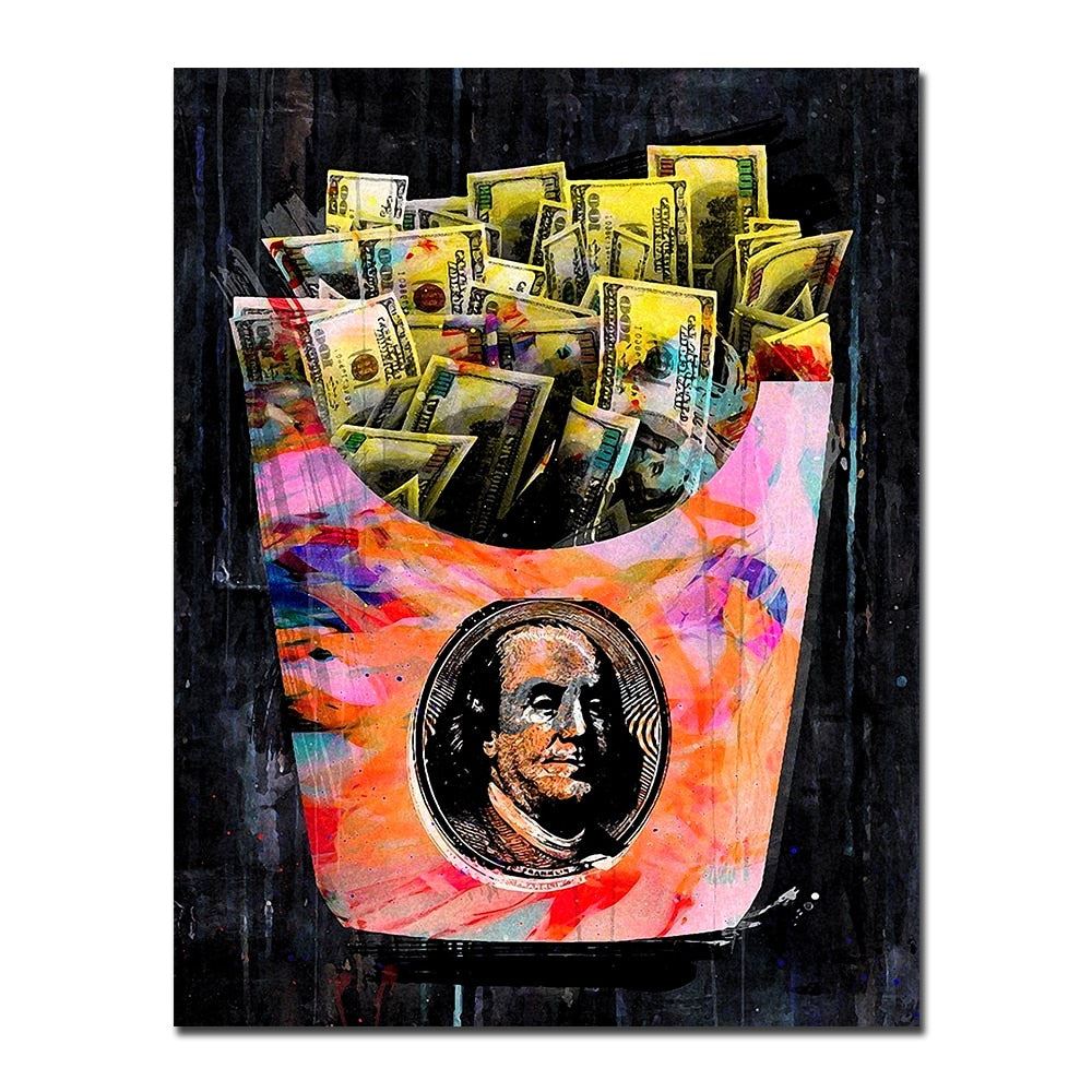 Money Bag Canvas Art Print NO FRAME