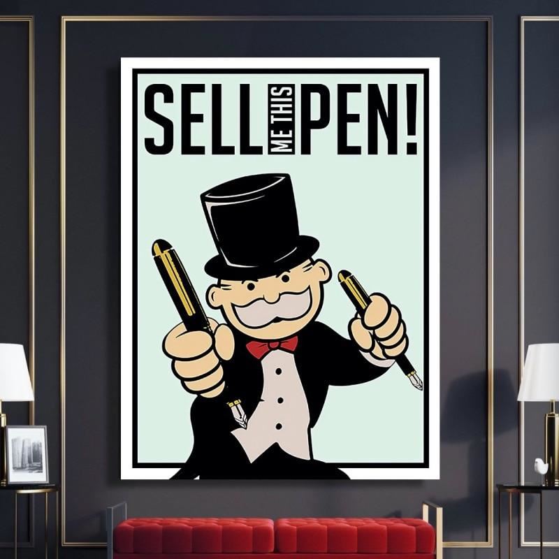 Wall Pictur Canvas Prints Posters Cartoon English Poster Canvas Painting Picture