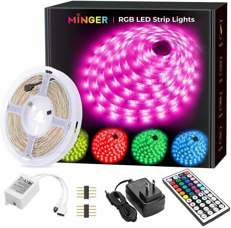 LED Lights USB Tv USB 6.5 FT Authentic Make 16 Colors Remote - NEW