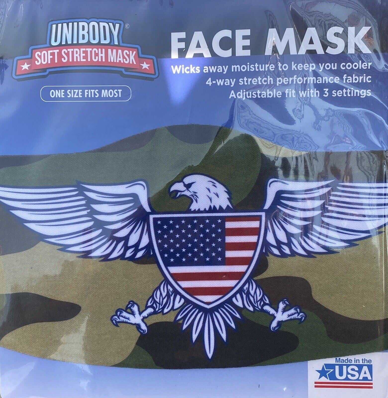 Mens Green Camo Face Mask Army Cotton Fabric America Army Military USA
